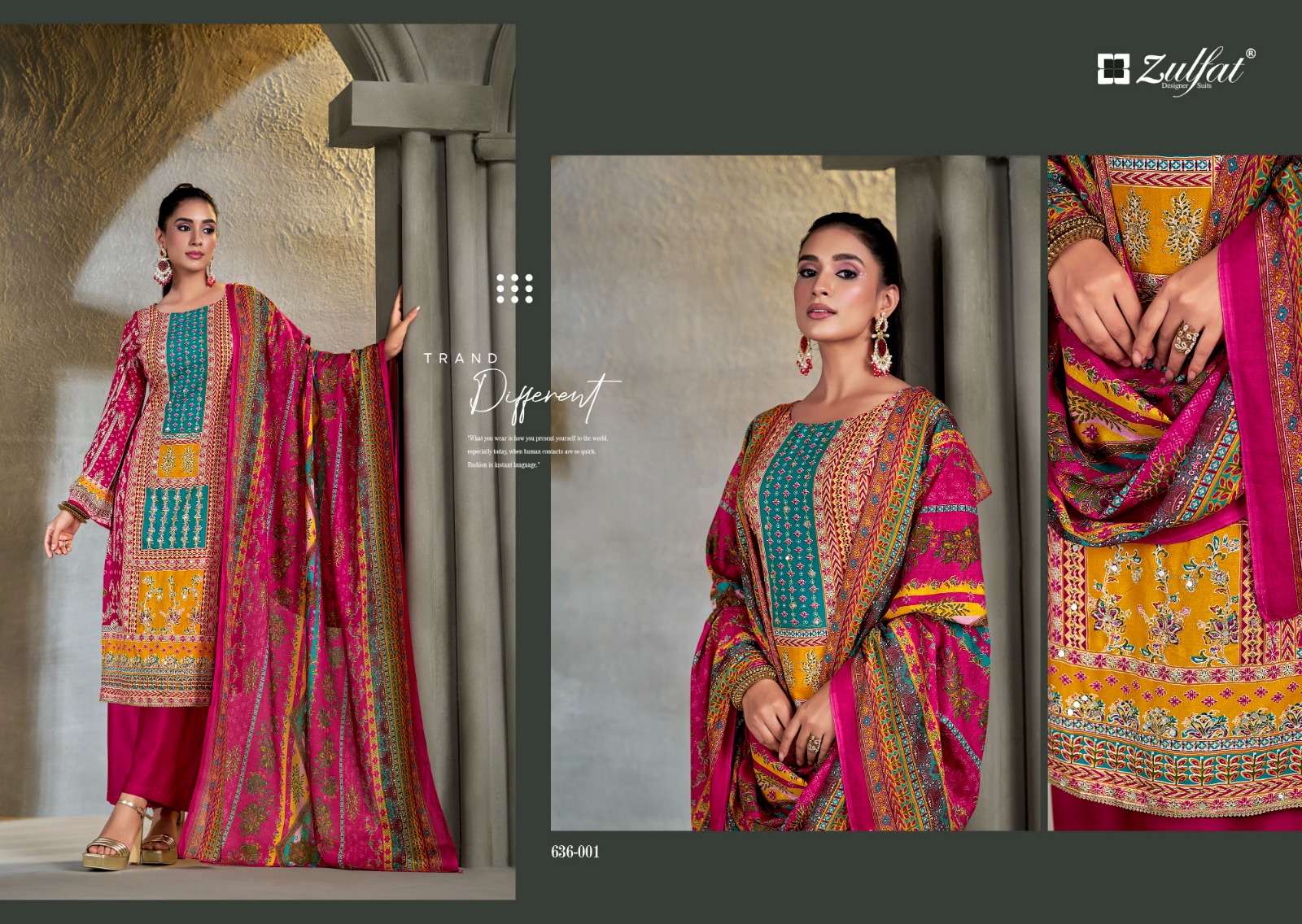 ZULFAT DESIGNER SUITS AAYAT VOL 15