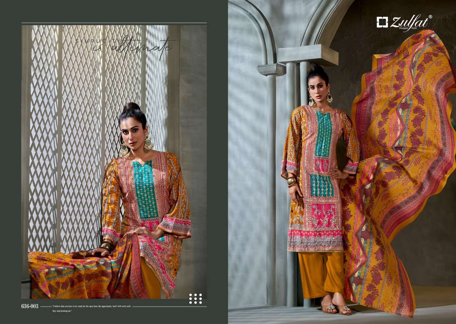 ZULFAT DESIGNER SUITS AAYAT VOL 15