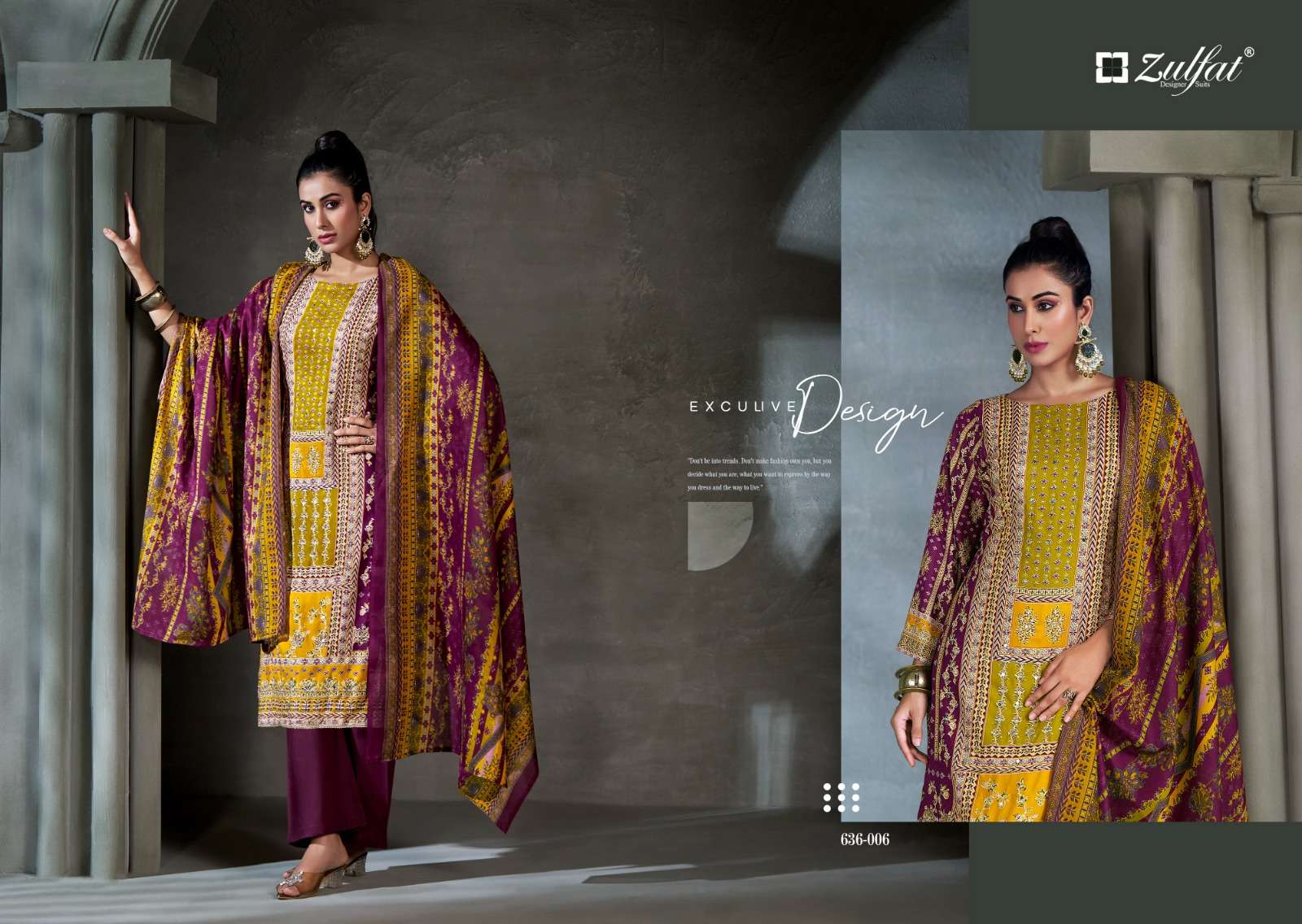 ZULFAT DESIGNER SUITS AAYAT VOL 15