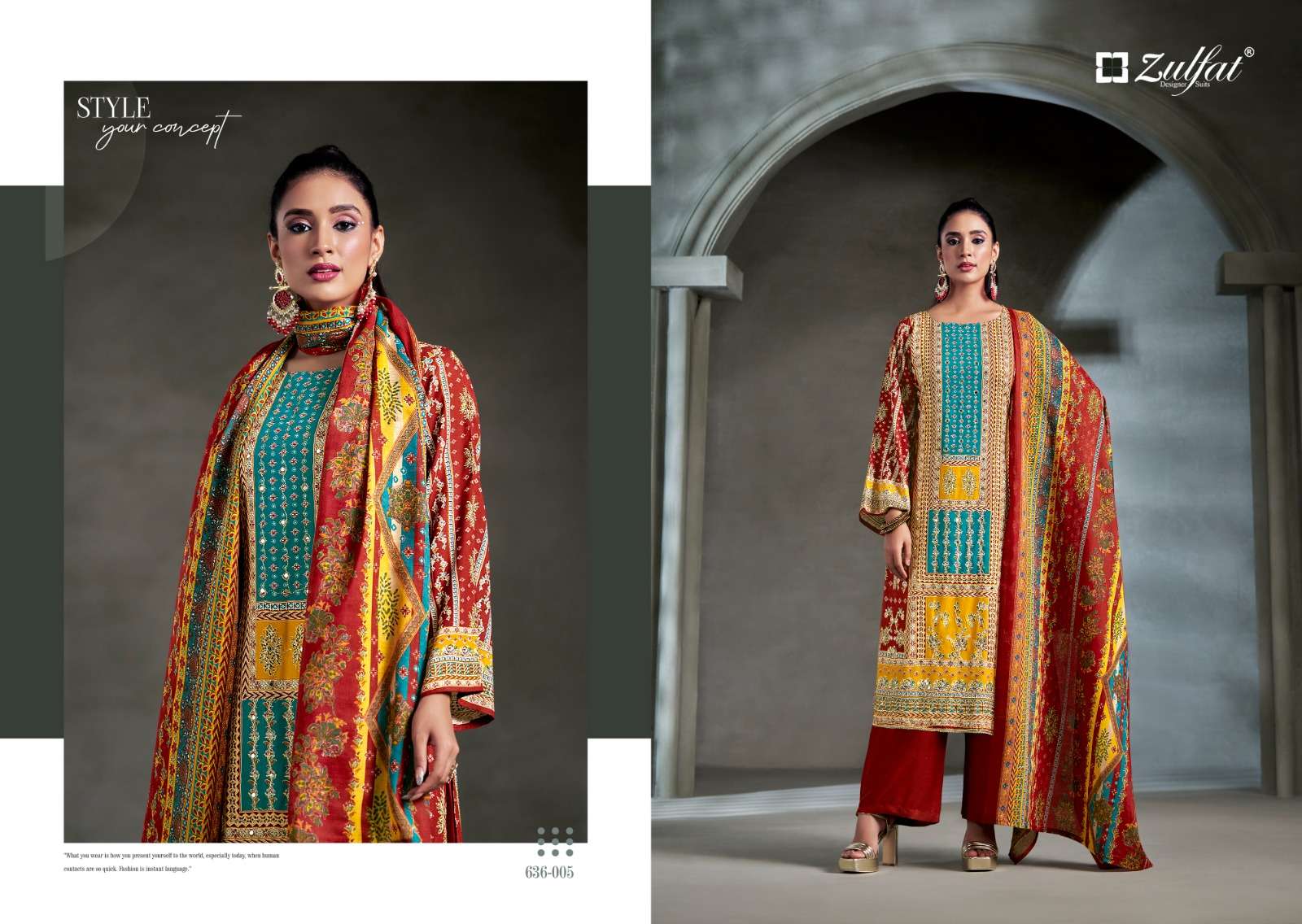 ZULFAT DESIGNER SUITS AAYAT VOL 15