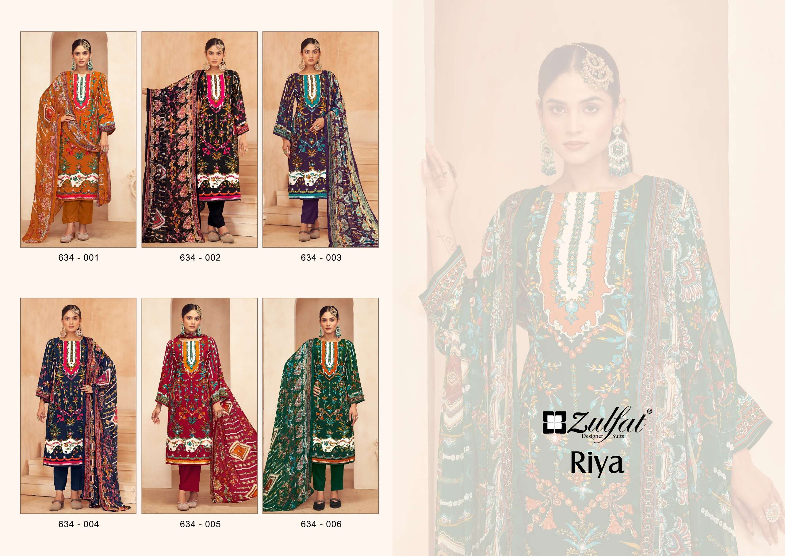 ZULFAT DESIGNER SUITS RIYA 