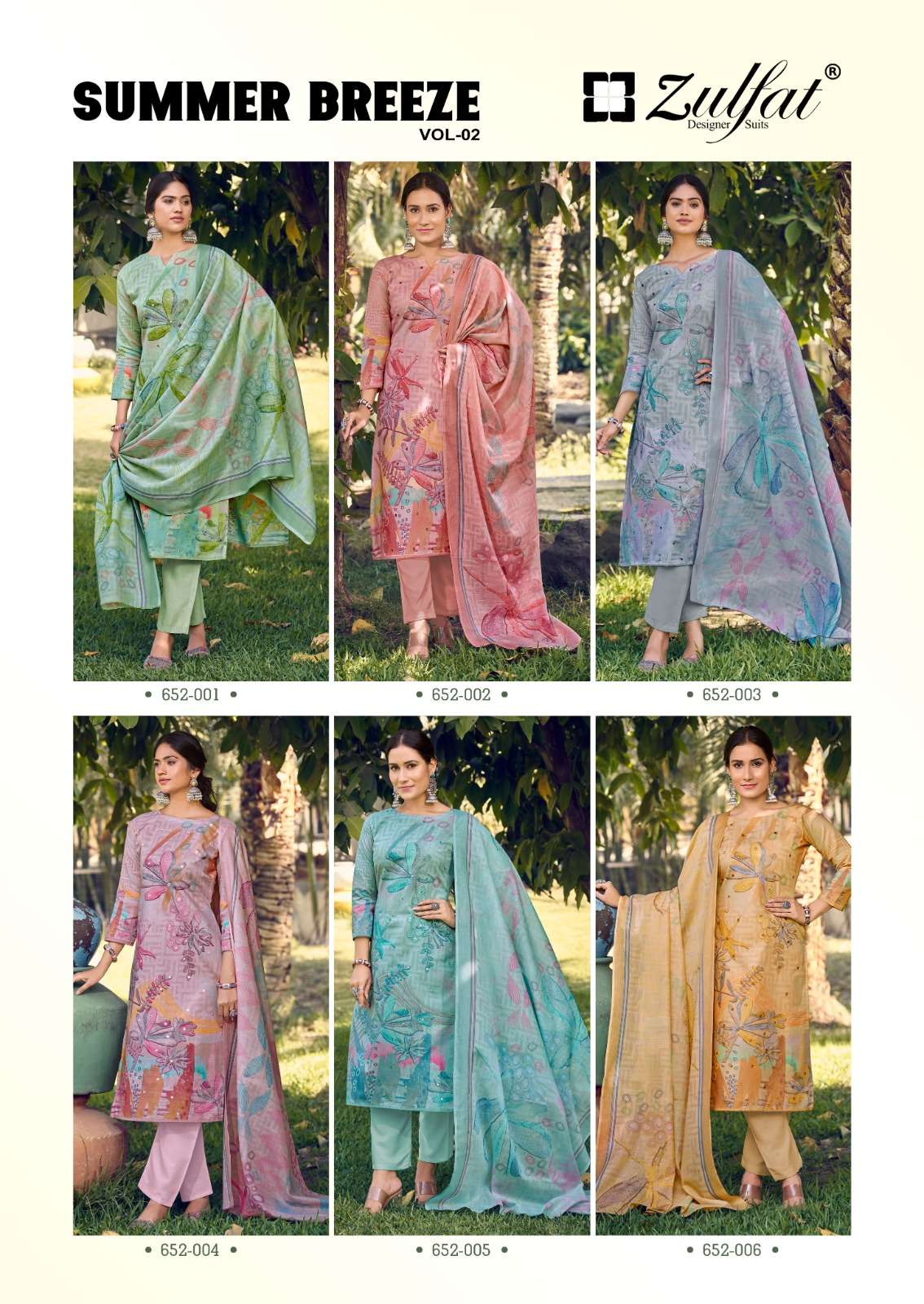 ZULFAT DESIGNER SUITS SUMMER BREEZE VOL 2