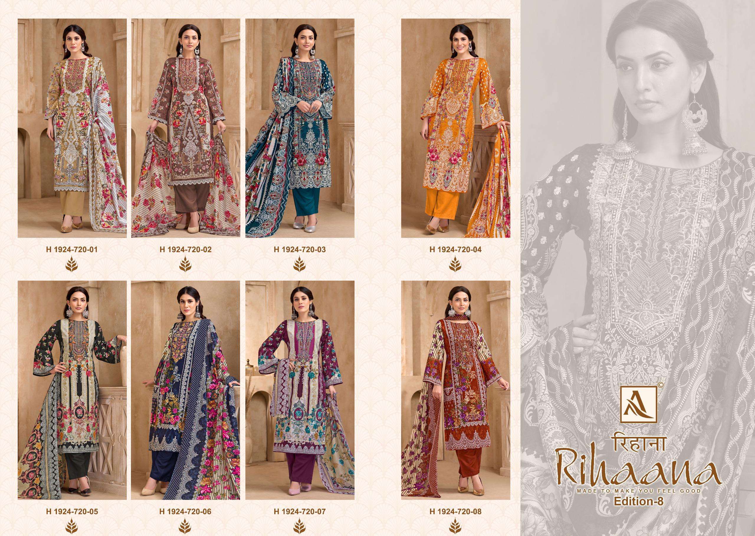 ALOK SUITS RIHAANA VOL 8