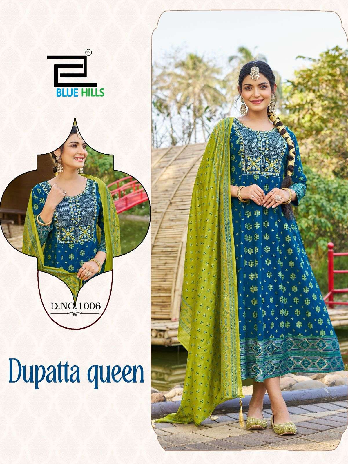 BLUE HILLS DUPATTA QUEEN 