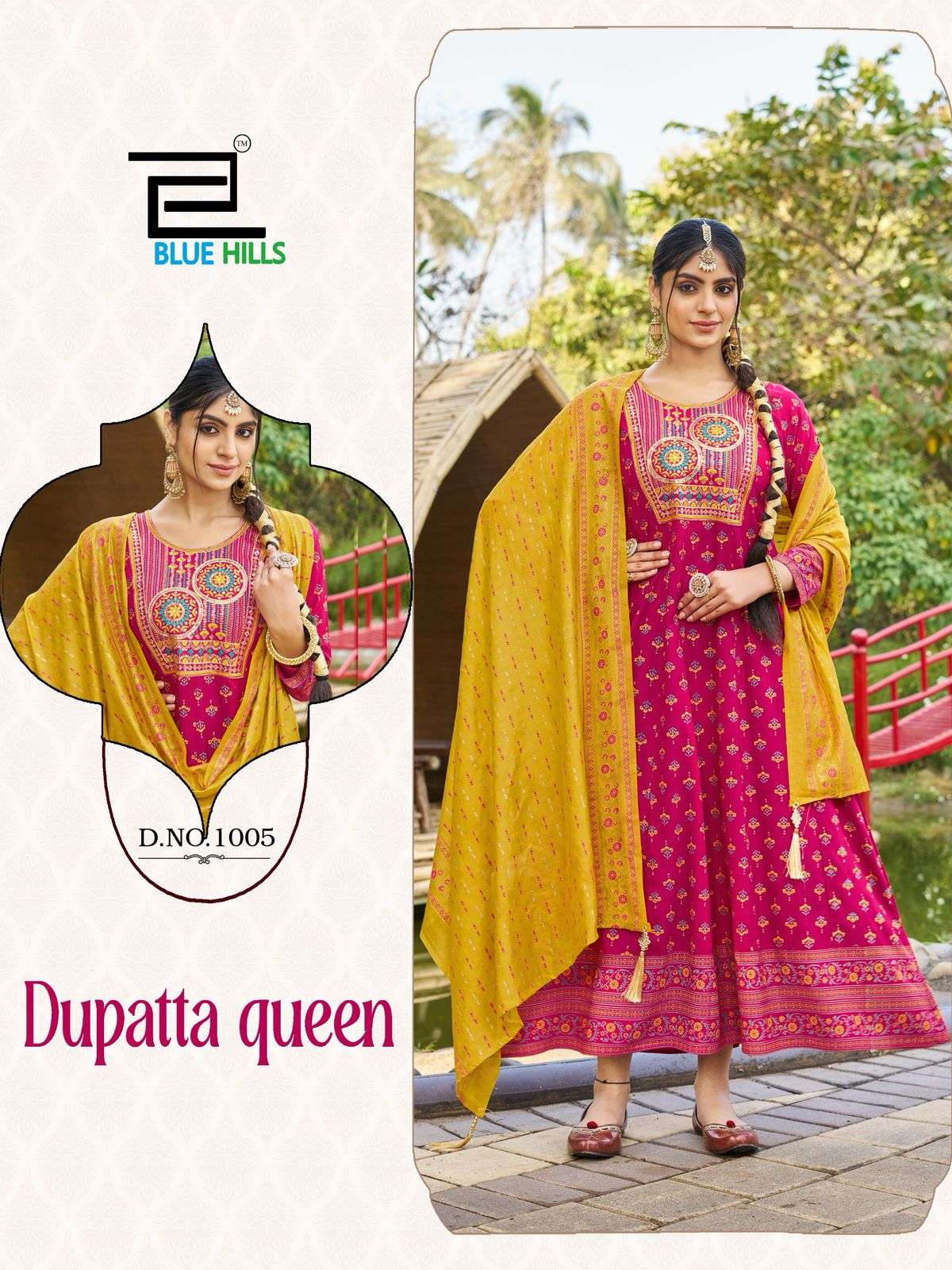 BLUE HILLS DUPATTA QUEEN 