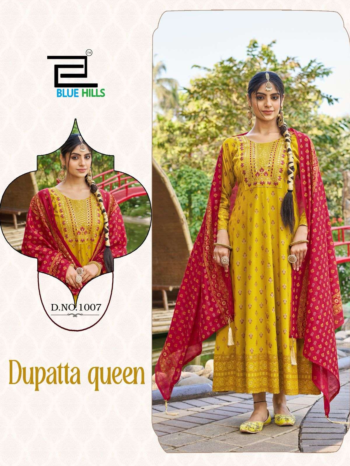 BLUE HILLS DUPATTA QUEEN 