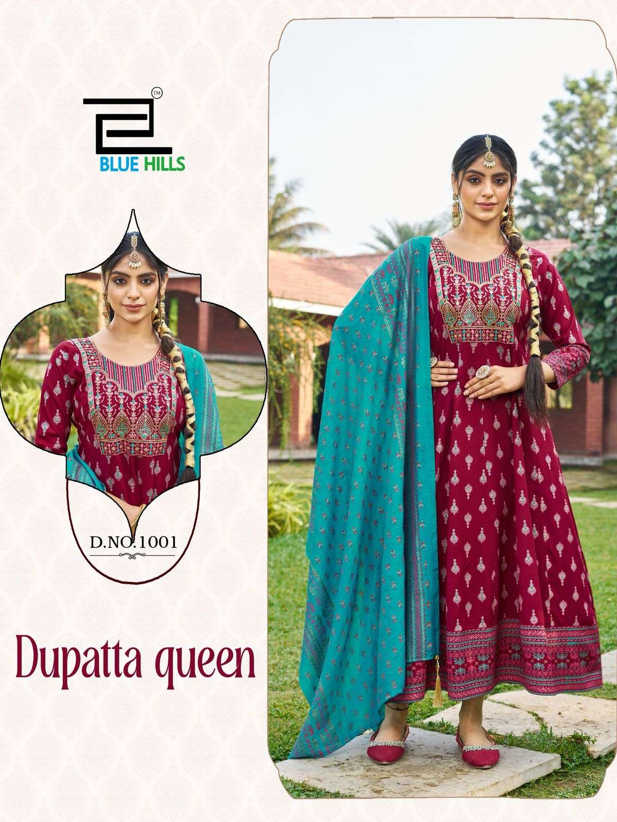 BLUE HILLS DUPATTA QUEEN 