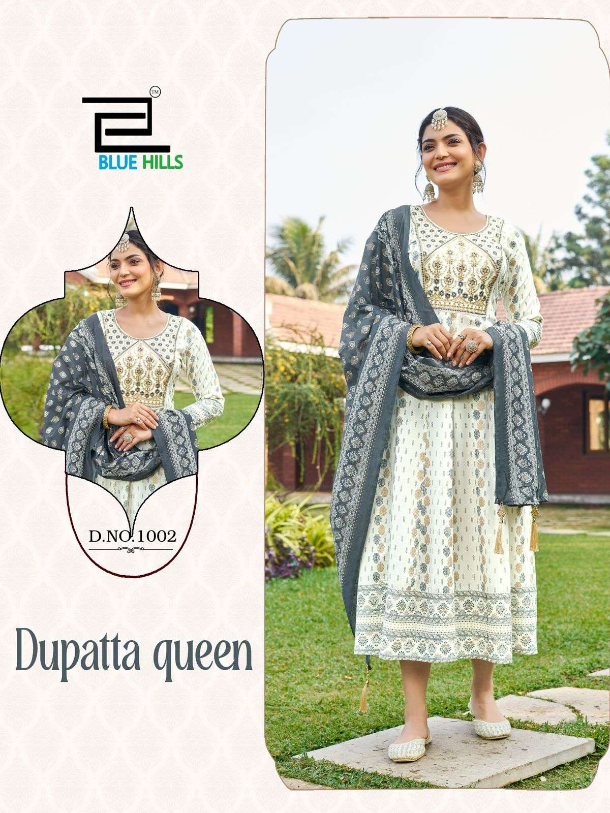 BLUE HILLS DUPATTA QUEEN 