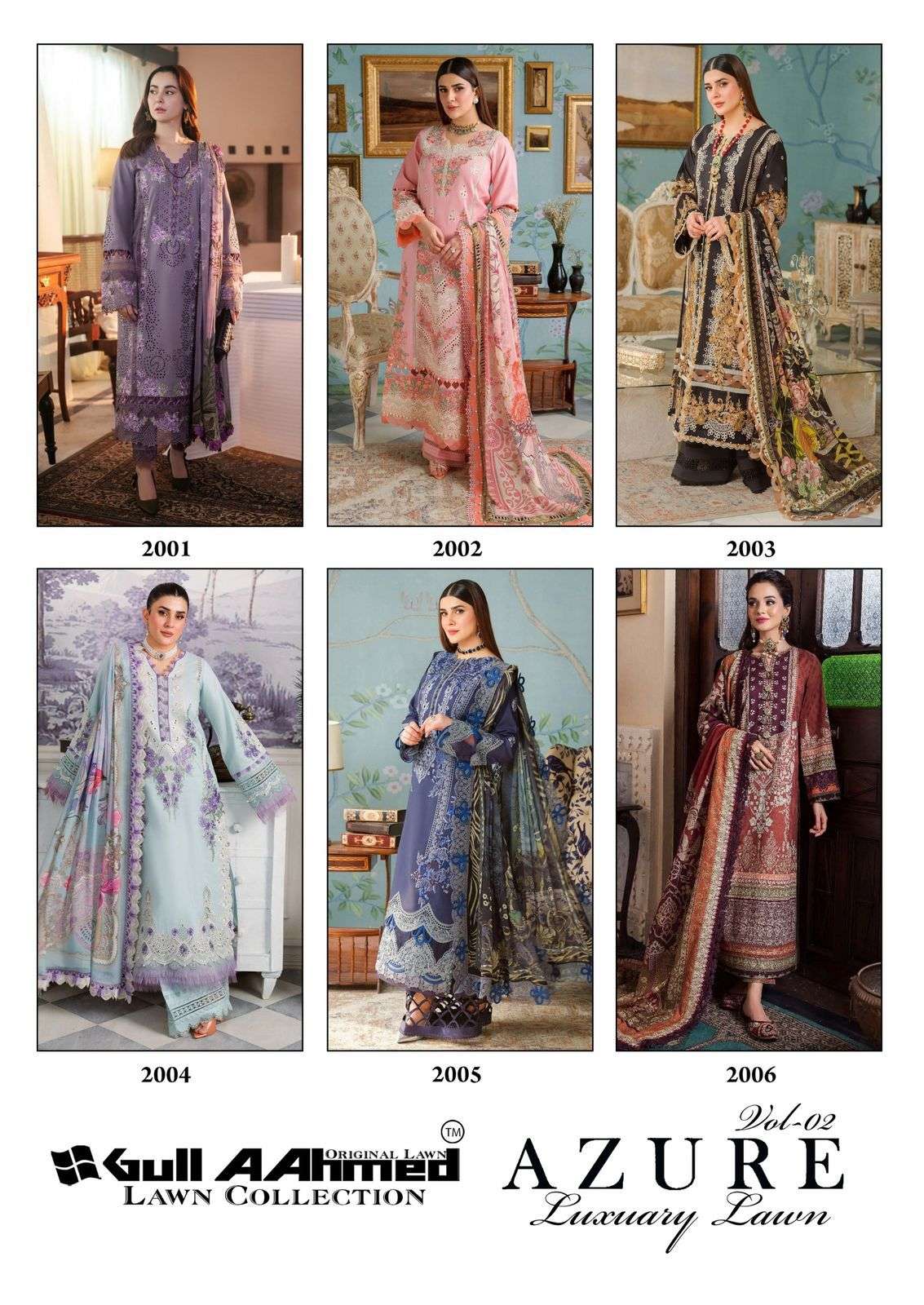 GULL AAHMED AZURE LUXURY LAWN COLLECTION VOL 2