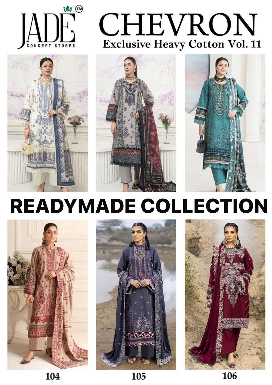 JADE CHEVRON EXCLUSIVE HEAVY COTTON VOL 11 READY MADE COLLECTION