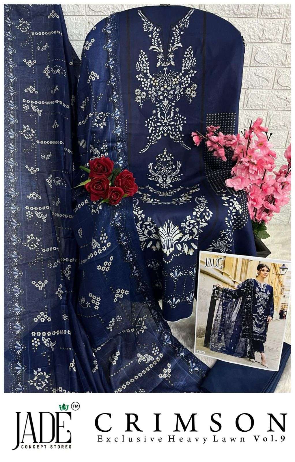 JADE CRIMSON EXCLUSIVE HEAVY LAWN COLLECTION VOL 9 NEW DESIGNS