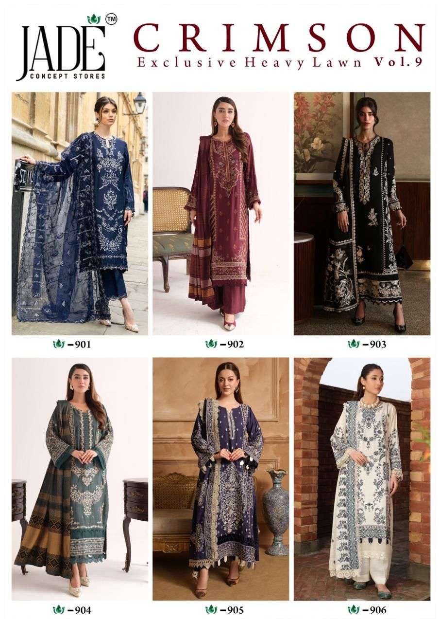 JADE CRIMSON EXCLUSIVE HEAVY LAWN COLLECTION VOL 9 NEW DESIGNS