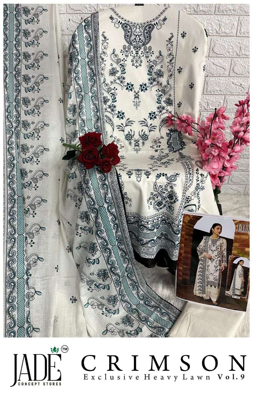 JADE CRIMSON EXCLUSIVE HEAVY LAWN COLLECTION VOL 9 NEW DESIGNS