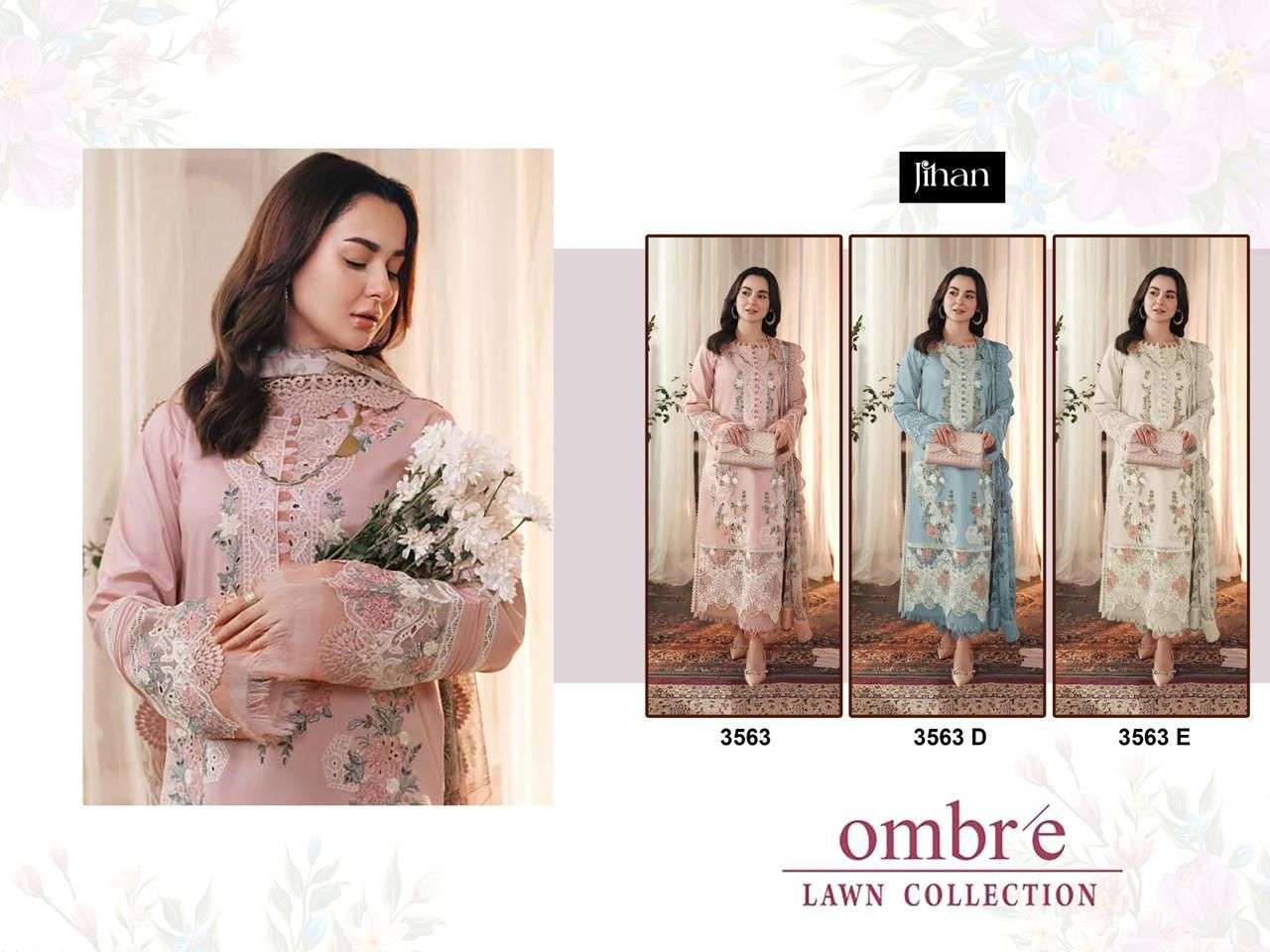 JIHAN FIRDOUS OMBRE LAWN COLLECTION D NO 3563