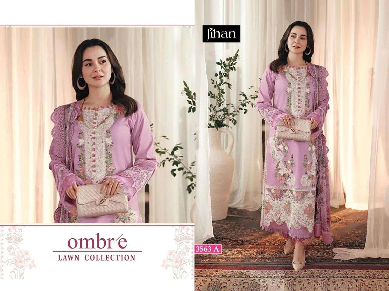 JIHAN FIRDOUS OMBRE LAWN COLLECTION D NO 3563 ABC