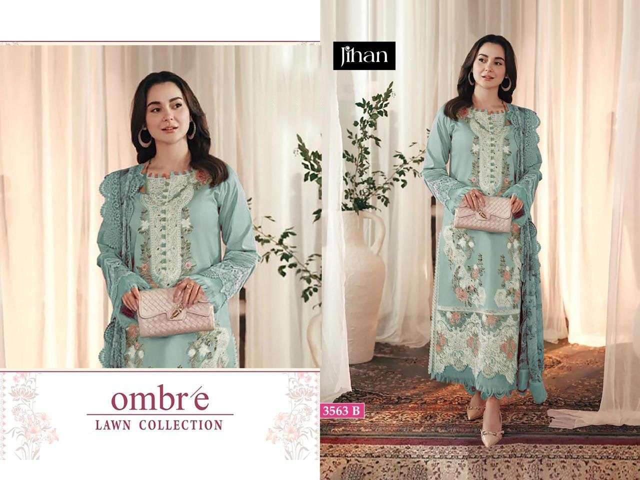JIHAN FIRDOUS OMBRE LAWN COLLECTION D NO 3563 ABC