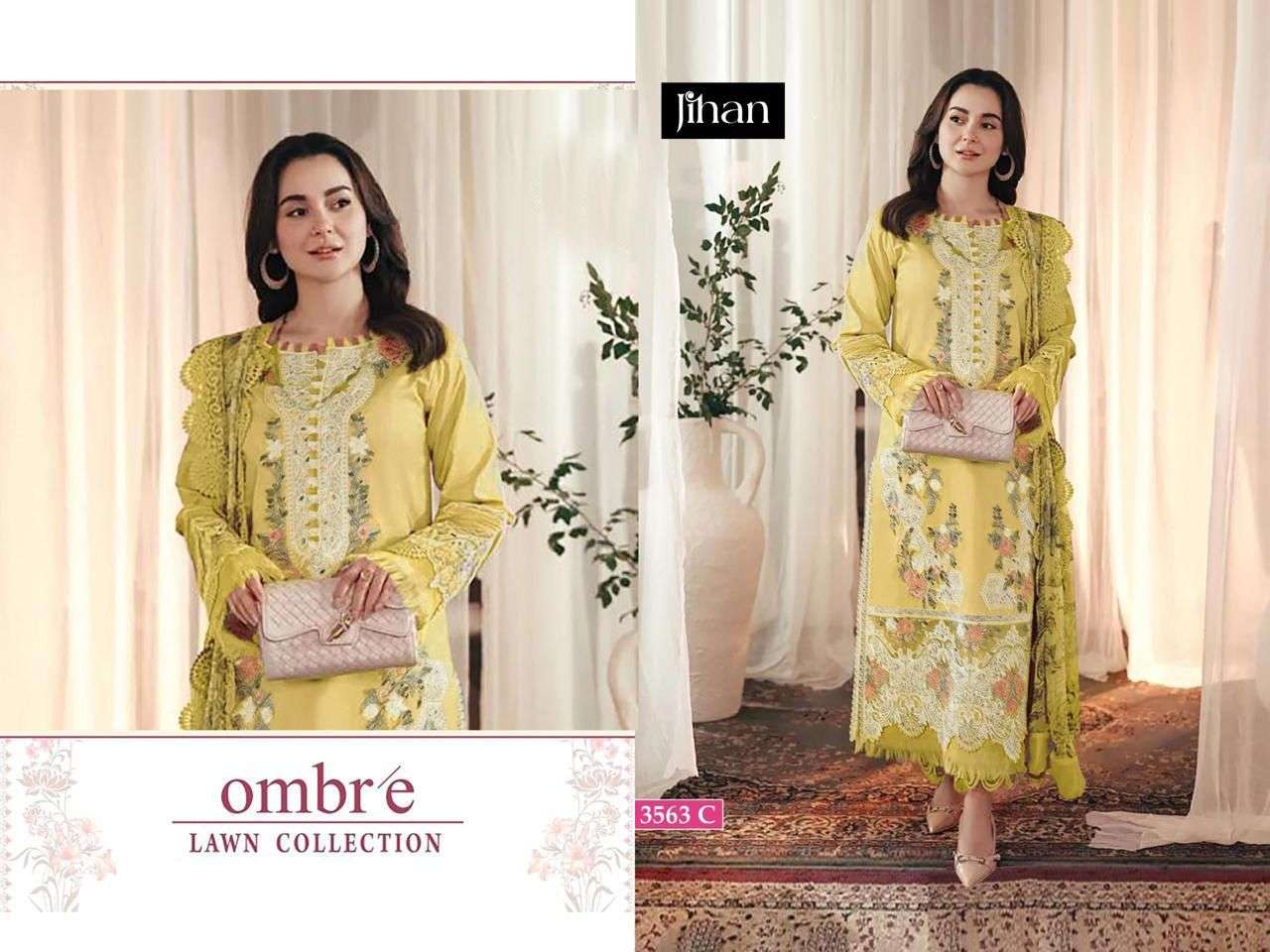 JIHAN FIRDOUS OMBRE LAWN COLLECTION D NO 3563 ABC