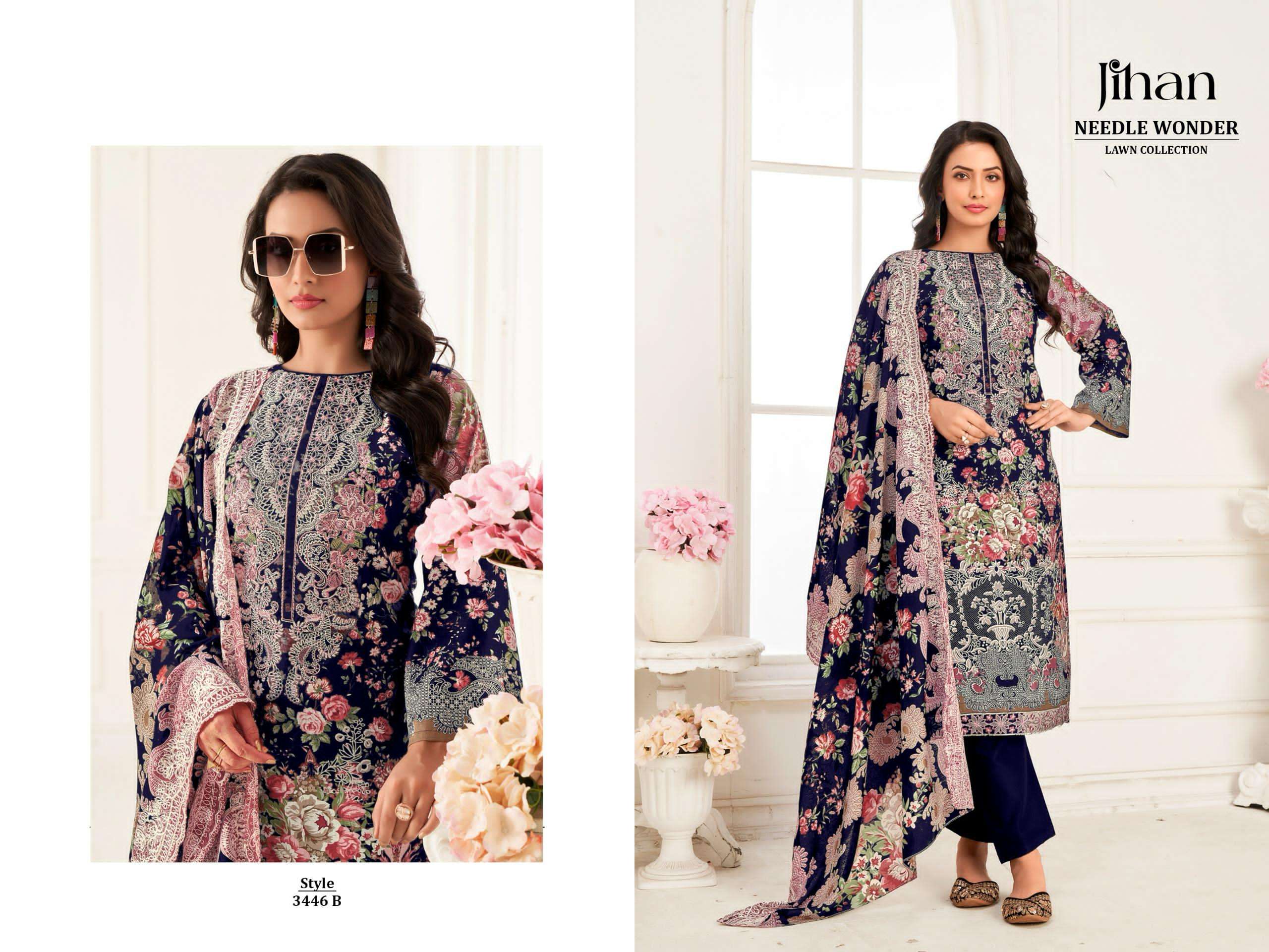 JIHAN NEEDLE WONDER LAWN COLLECTION D NO 3346 