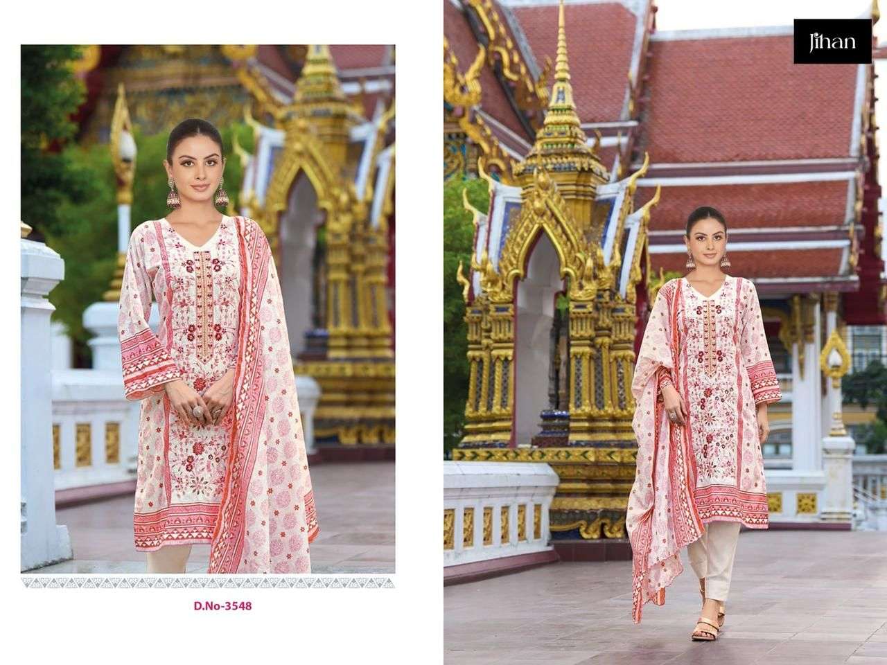 JIHAN SAHNAZ SELF EMBROIDERED COLECTION D NO 3548 & 3549