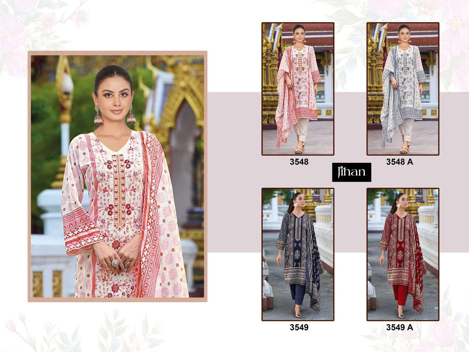JIHAN SAHNAZ SELF EMBROIDERED COLECTION D NO 3548 & 3549