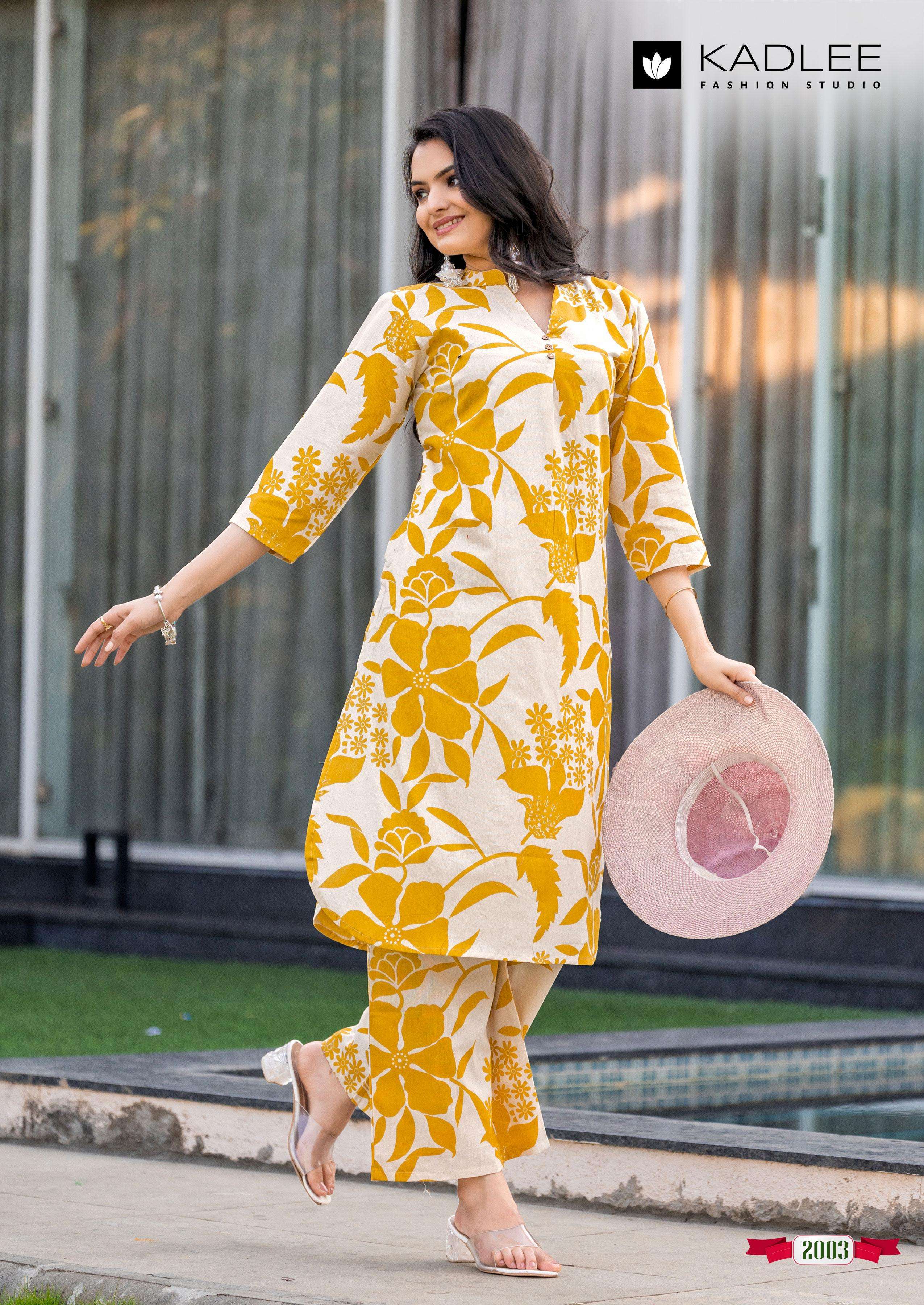 KADLEE FASHION ROSY FANCY SUMMER WEAR LADIES KURTI WITH BOTTOM