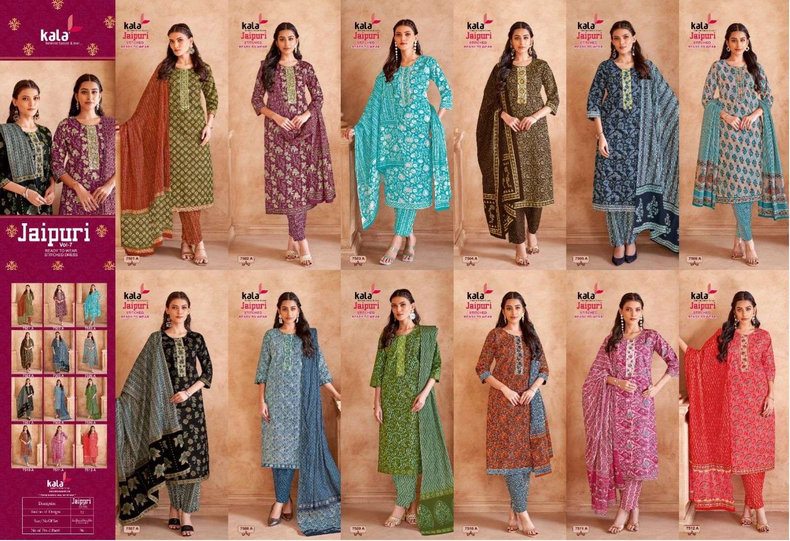 KALA FASHION JAIPURI VOL 7 READY MADE COLLECTION