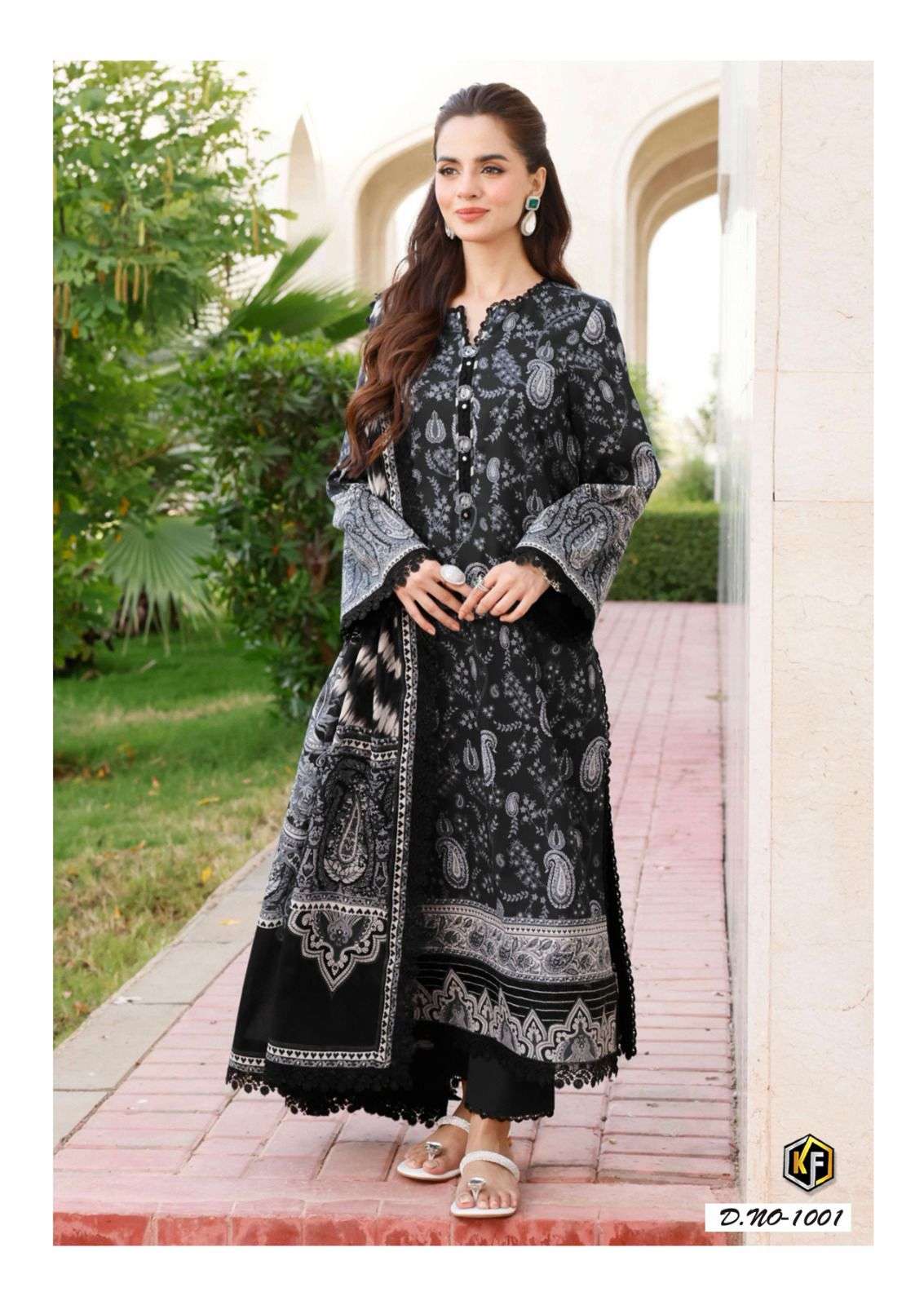 KEVAL FAB BLACK & WHITE HEAVY COTTON LUXURY COLLECTION 