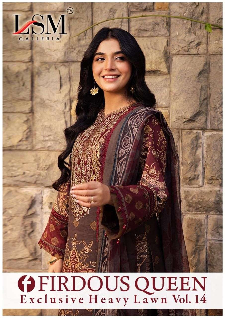 LSM GALLERIA FIRDOUS QUEEN LAWN VOL 14 READY MADE COLLECTION