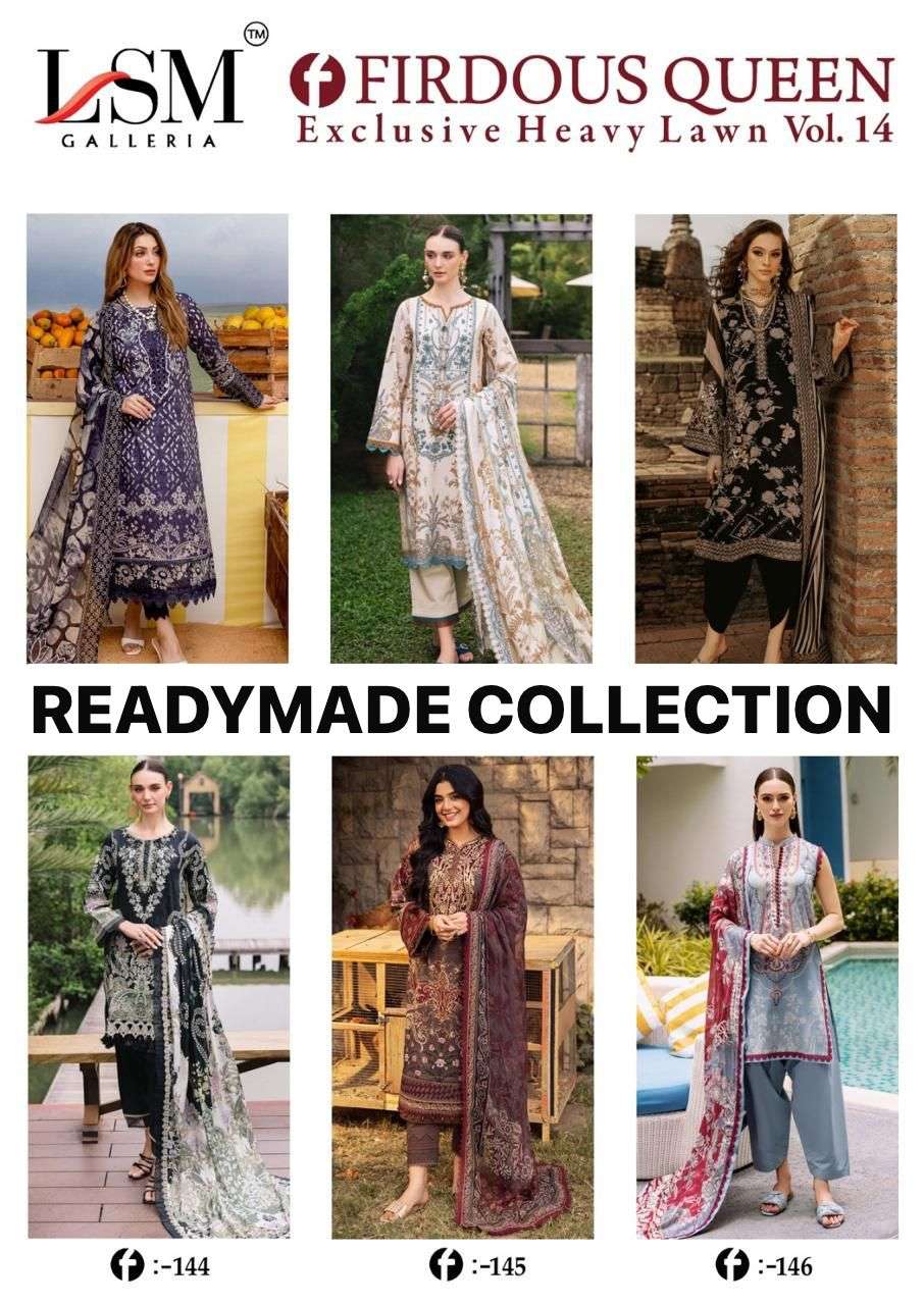 LSM GALLERIA FIRDOUS QUEEN LAWN VOL 14 READY MADE COLLECTION