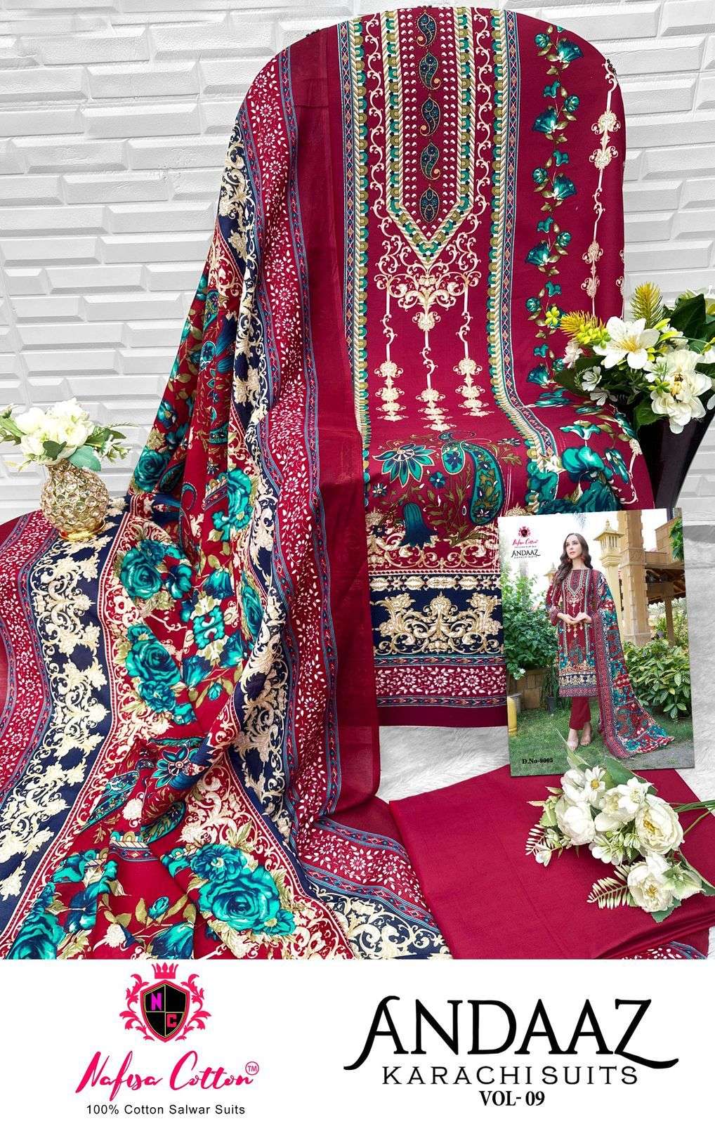 NAFISA COTTON ANDAAZ KARACHI SUITS VOL 9