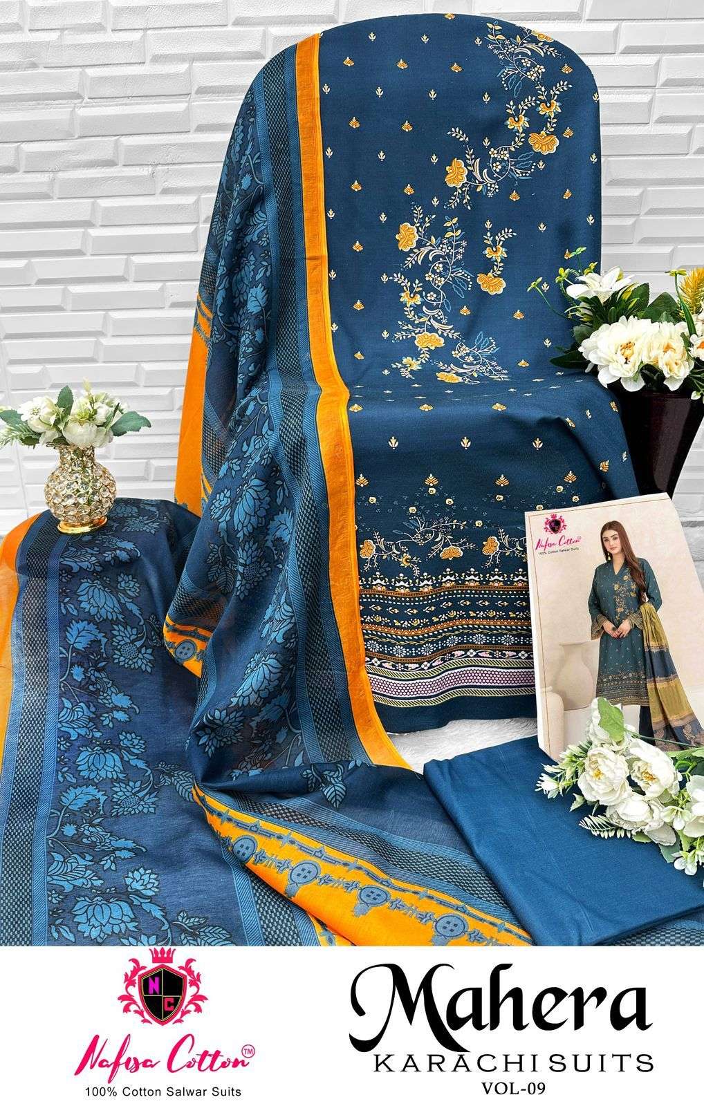 NAFISA COTTON MAHERA KARACHI SUITS VOL 9