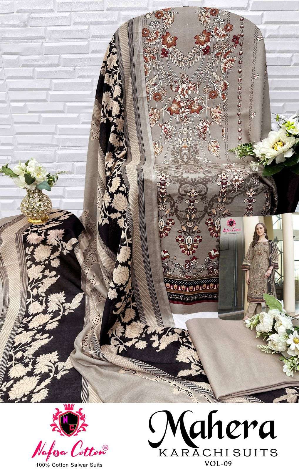 NAFISA COTTON MAHERA KARACHI SUITS VOL 9