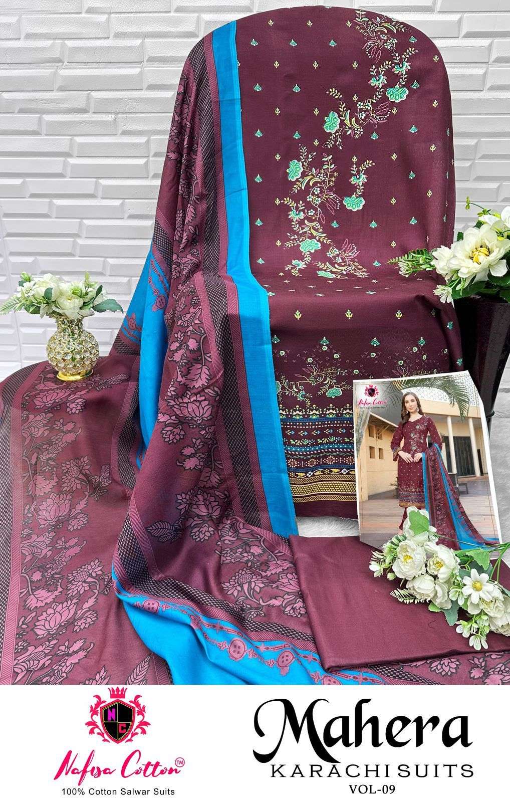 NAFISA COTTON MAHERA KARACHI SUITS VOL 9