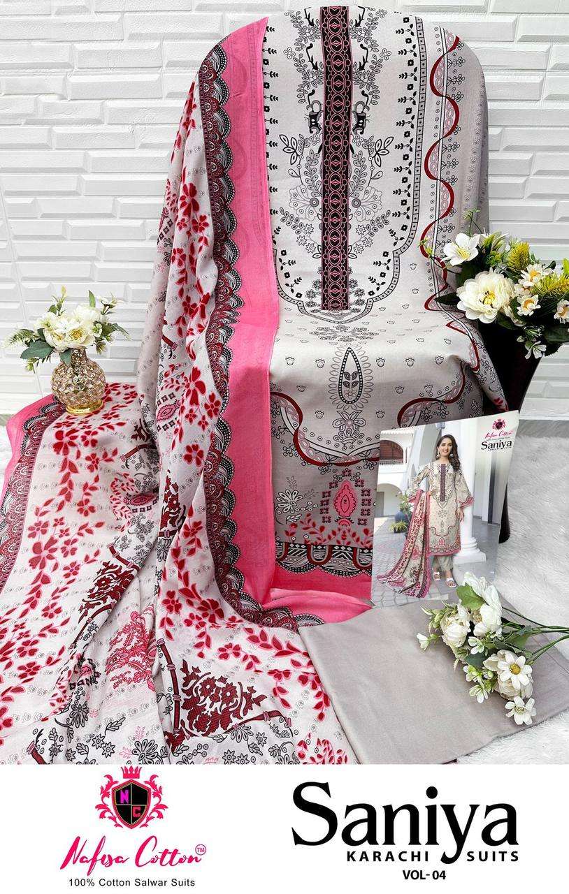 NAFISA COTTON SANIYA KARACHI SUITS VOL 4 