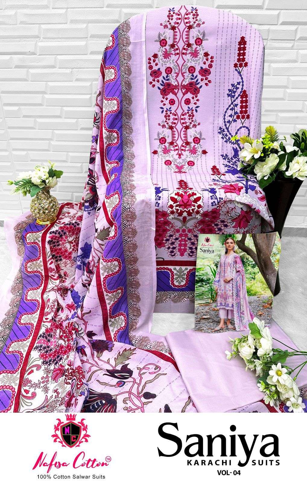 NAFISA COTTON SANIYA KARACHI SUITS VOL 4 