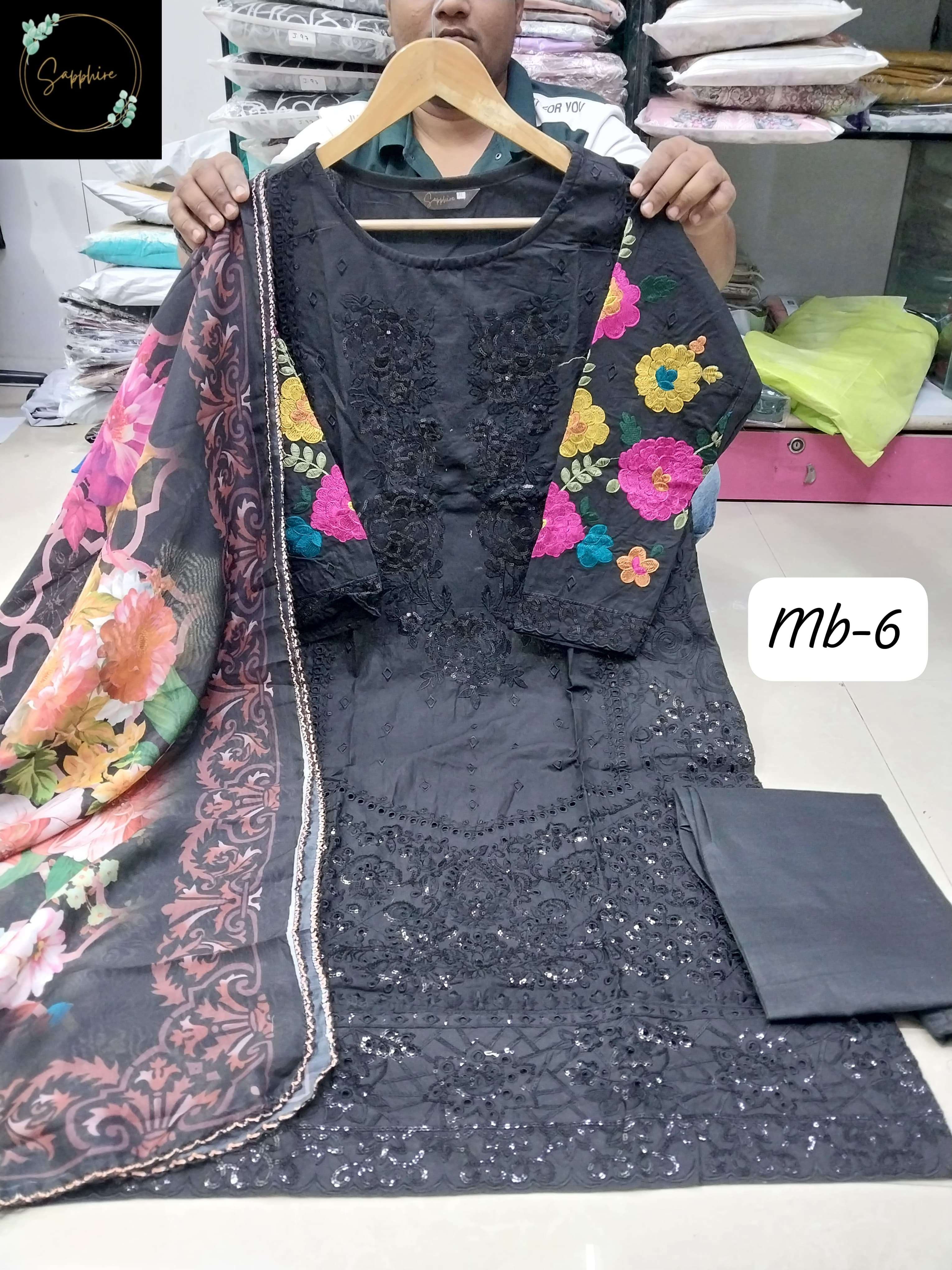 SAPPHIRE EMBROIDERED MARIA B VOL 6