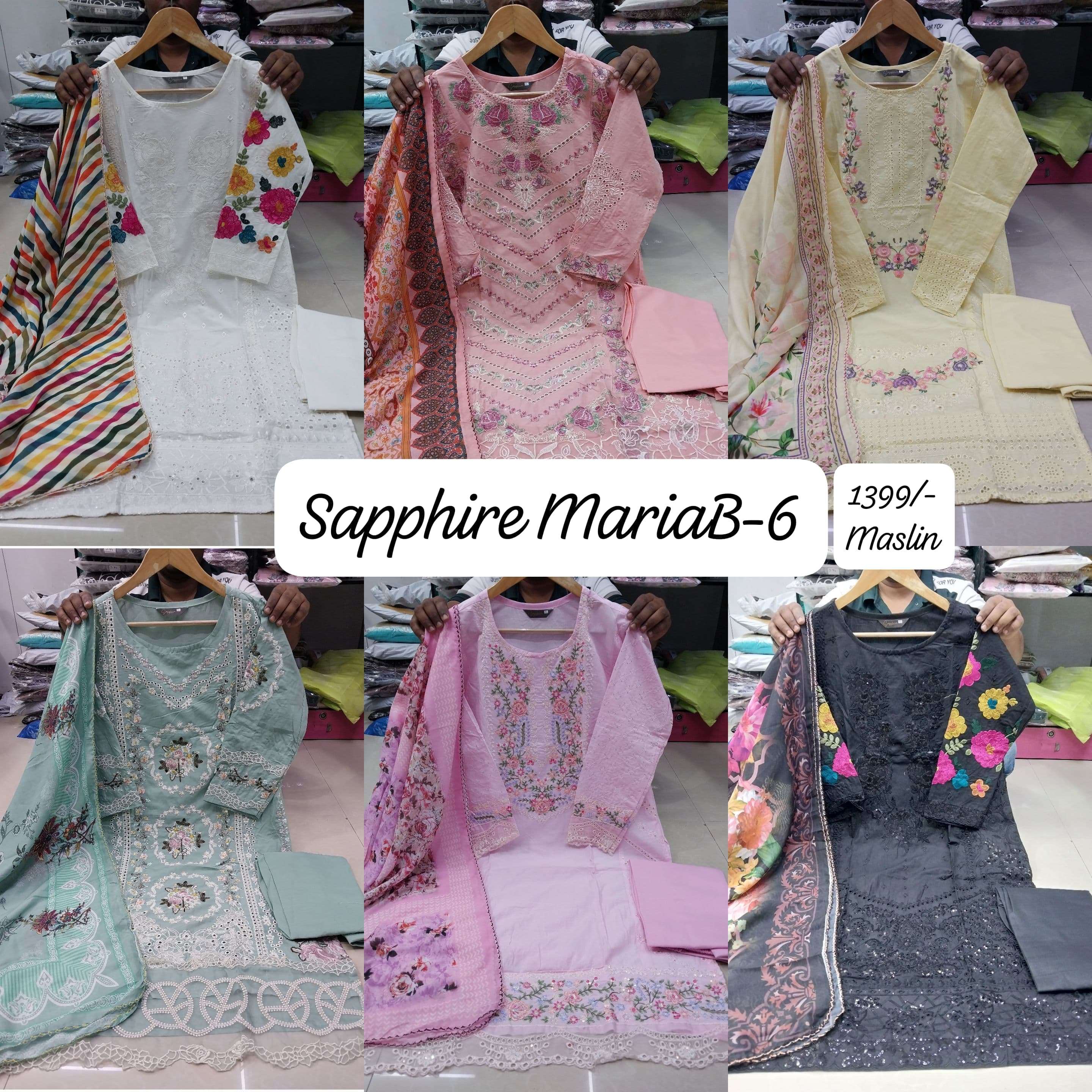 SAPPHIRE EMBROIDERED MARIA B VOL 6