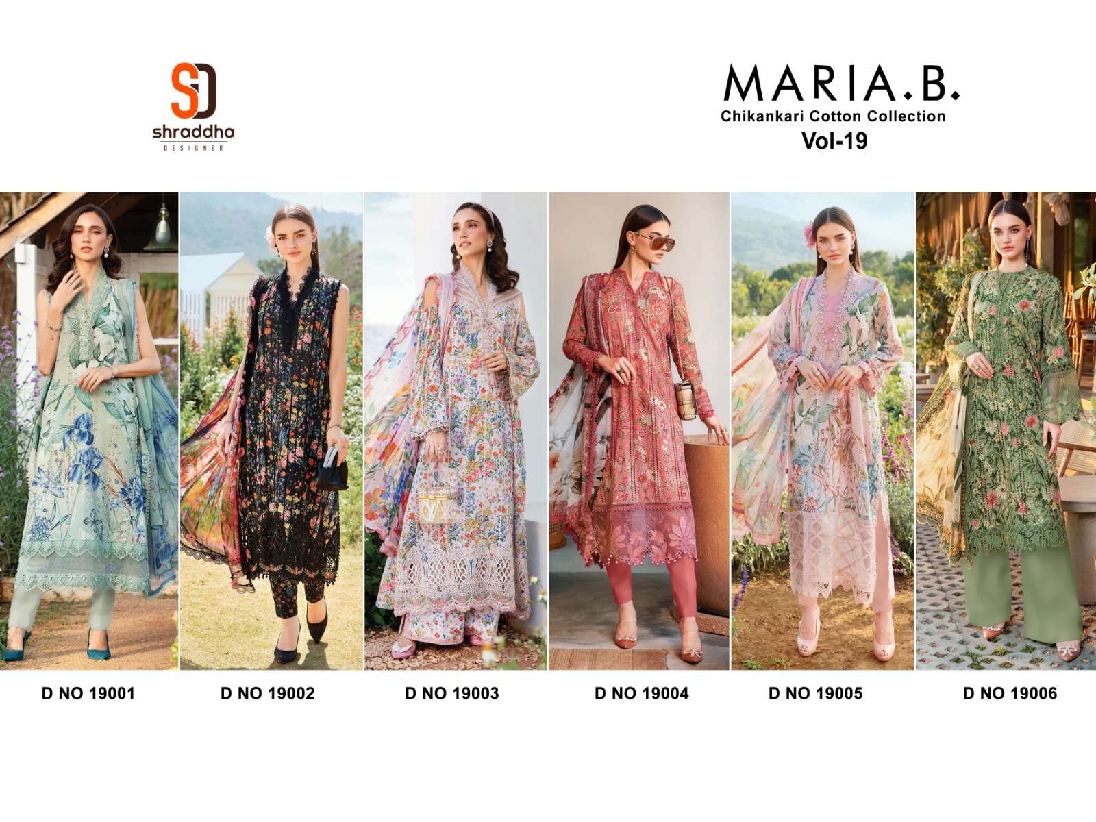 SHARADDHA DESIGNER MARIA B CHIKANKARI COTTON COLLECTION VOL 19