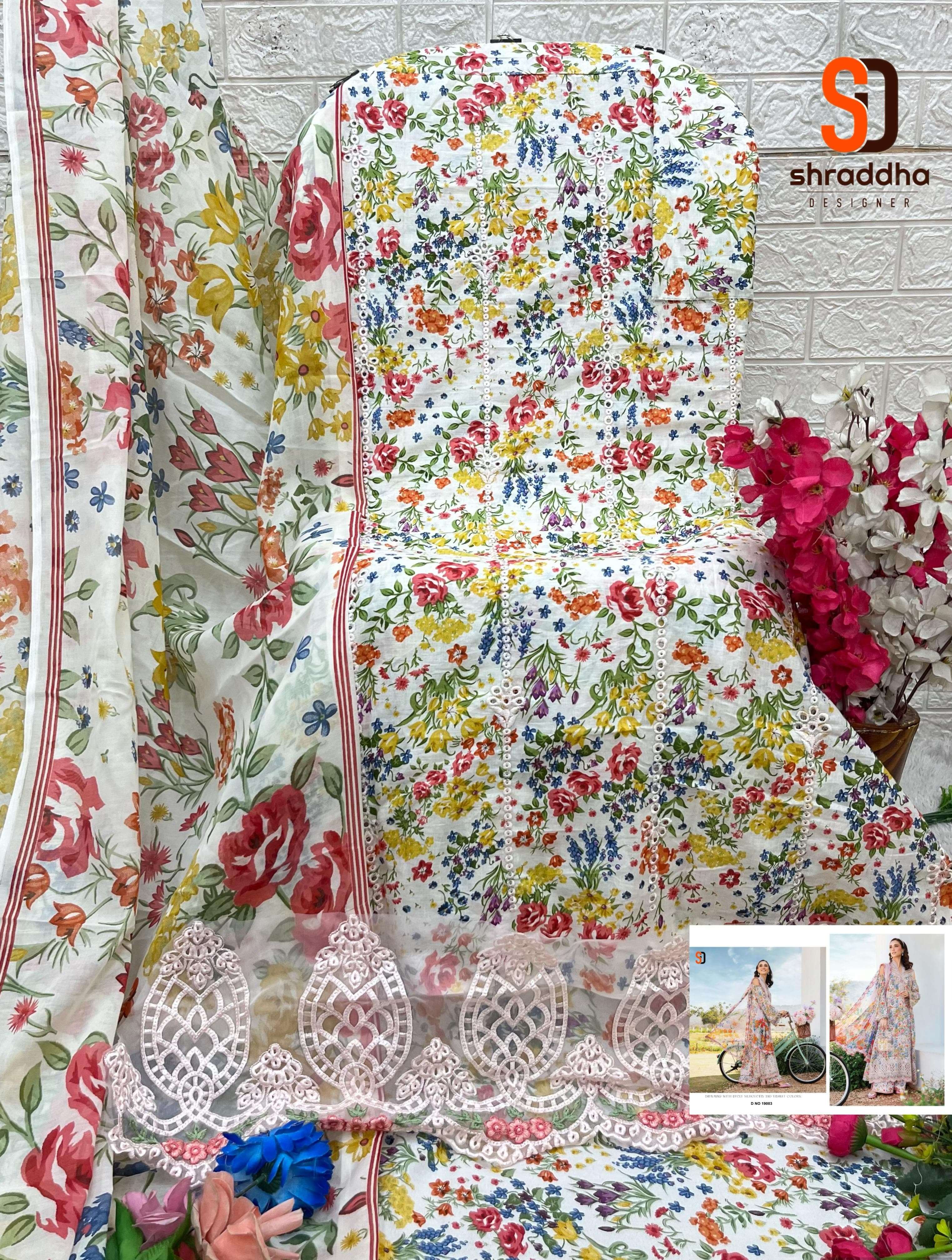 SHARADDHA DESIGNER MARIA B CHIKANKARI COTTON COLLECTION VOL 19