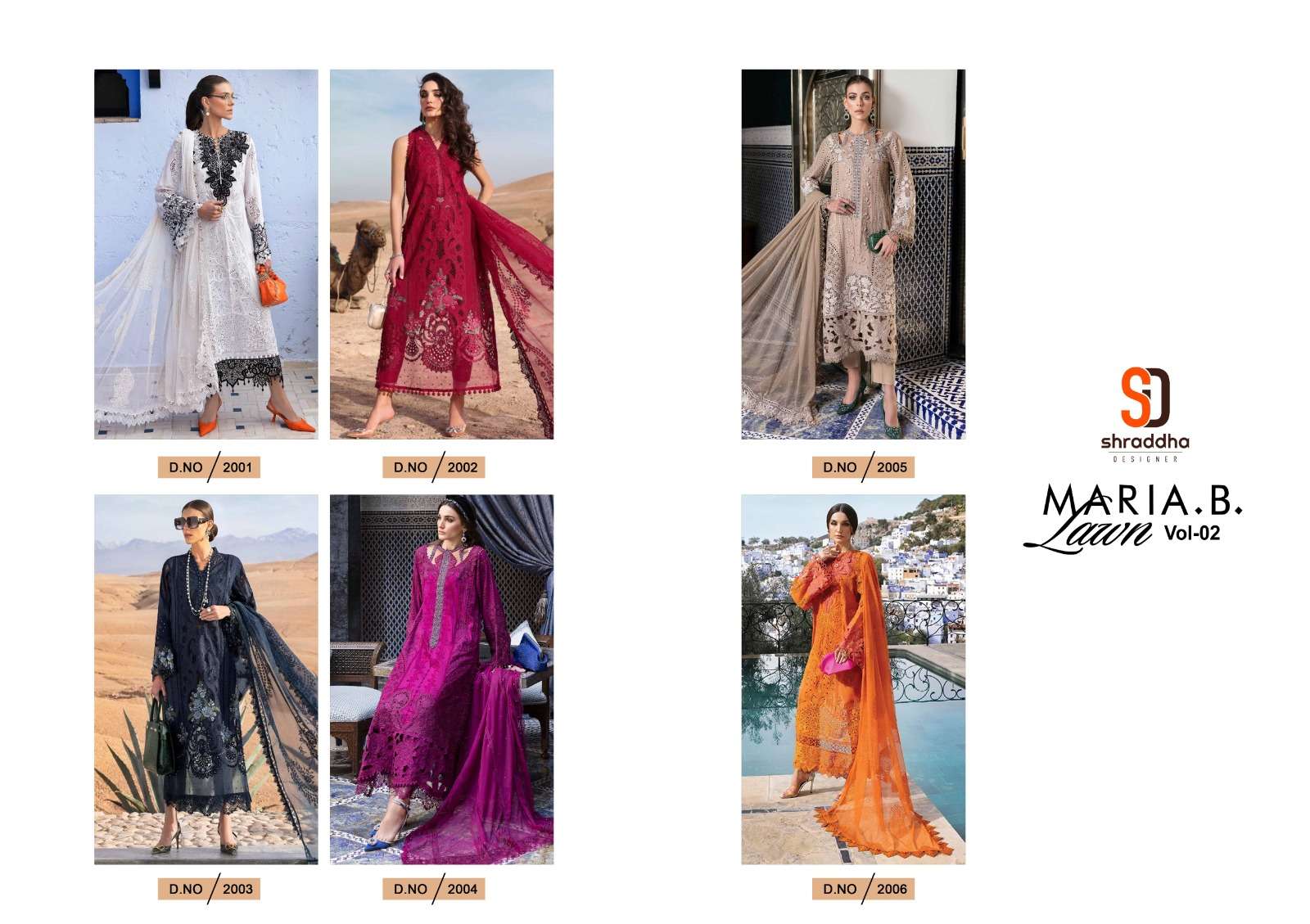 SHRADDHA DESIGNER MARIA B LAWN VOL 2