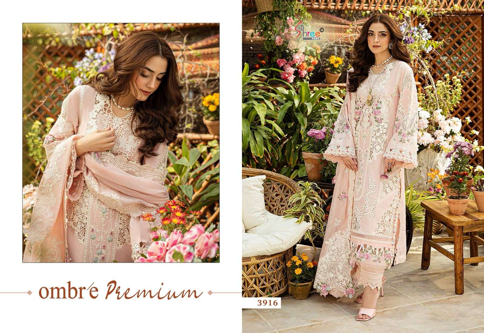 SHREE FABS OMBRE PREMIUM HEAVY EMBRODERD DUPPTA COLLECTION