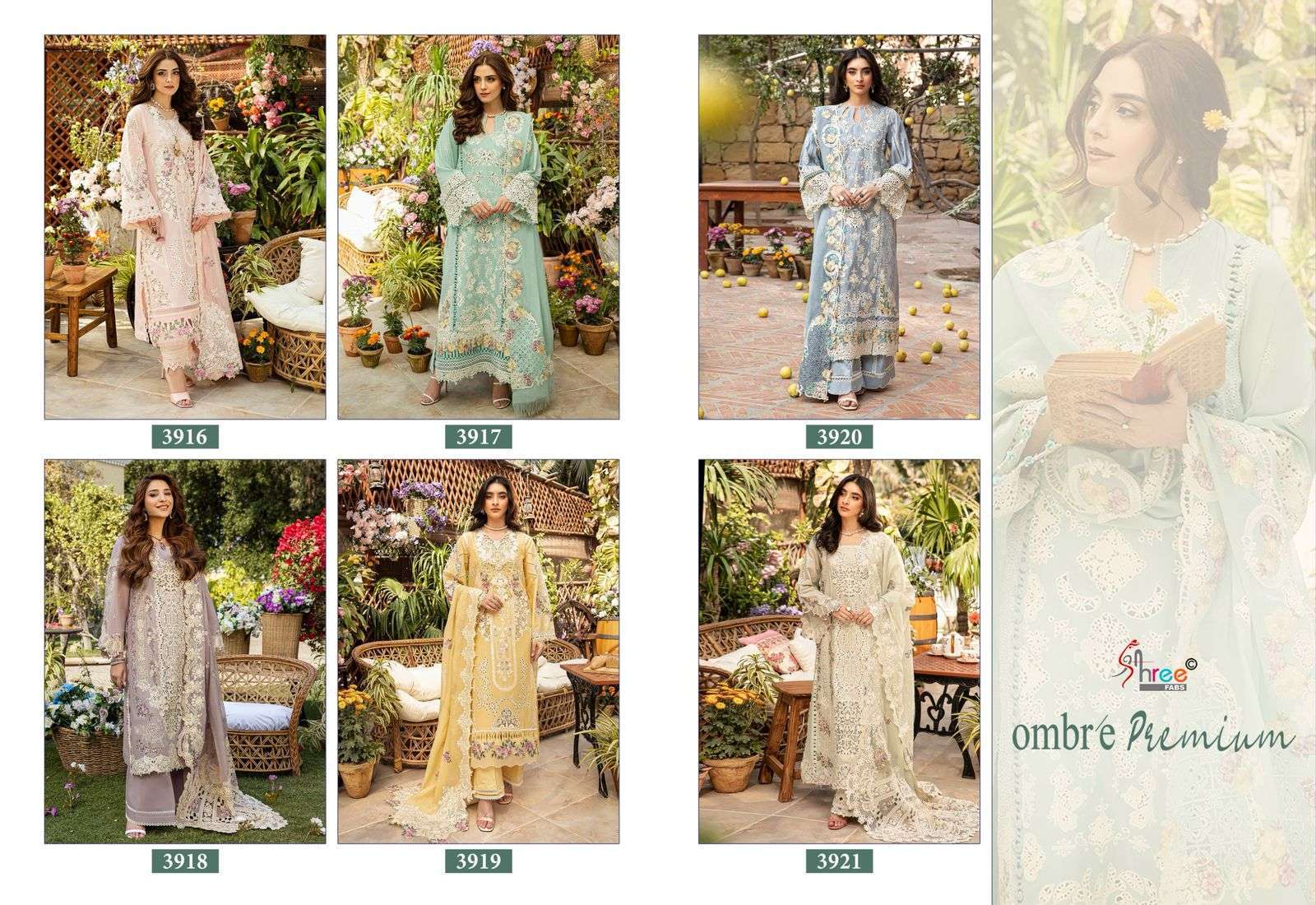 SHREE FABS OMBRE PREMIUM HEAVY EMBRODERD DUPPTA COLLECTION