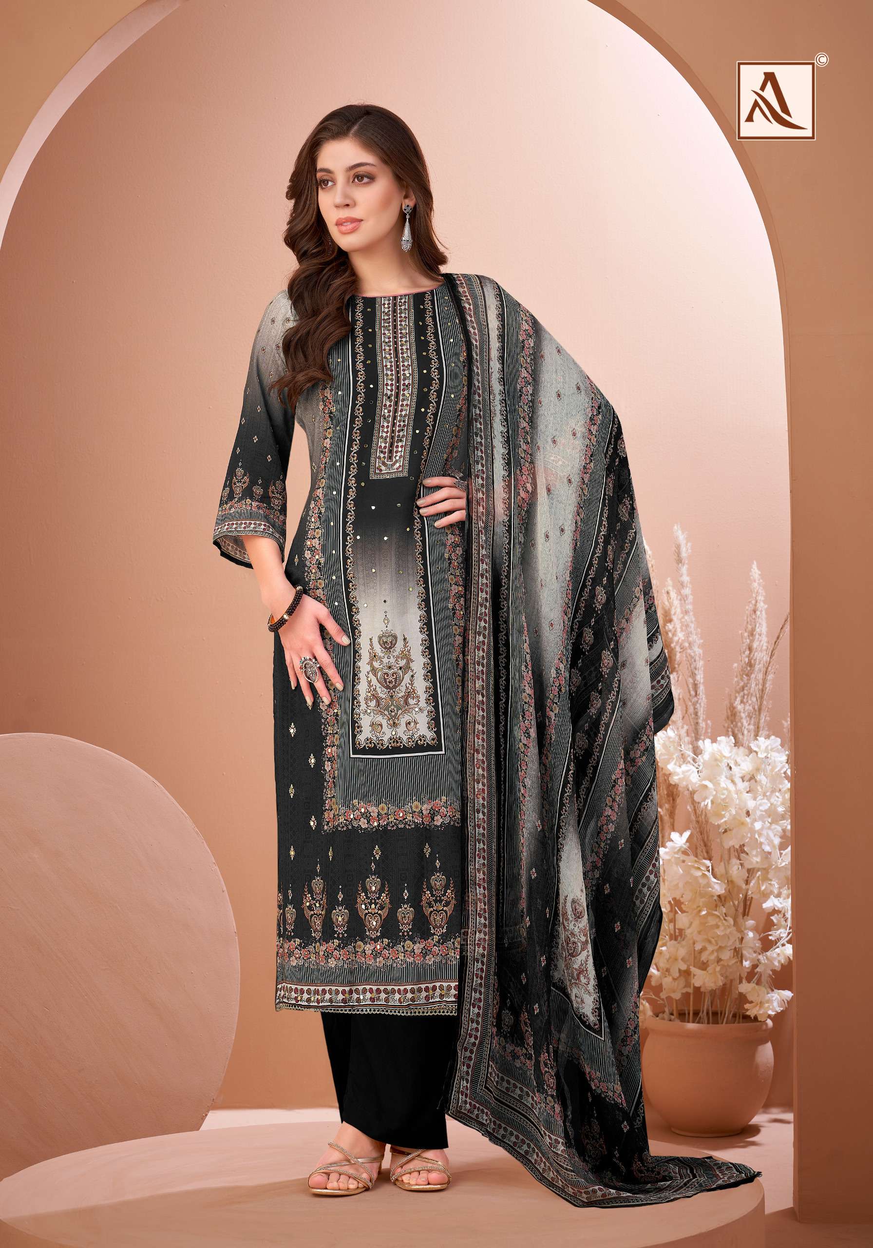 ALOK SUITS BLACK MIRROR 