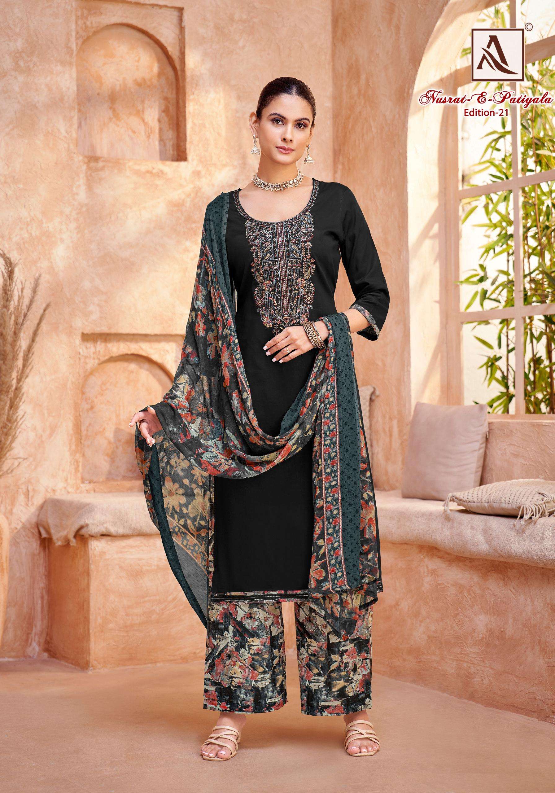 ALOK SUITS NUSRAT E PATIYALA EDITION VOL 21