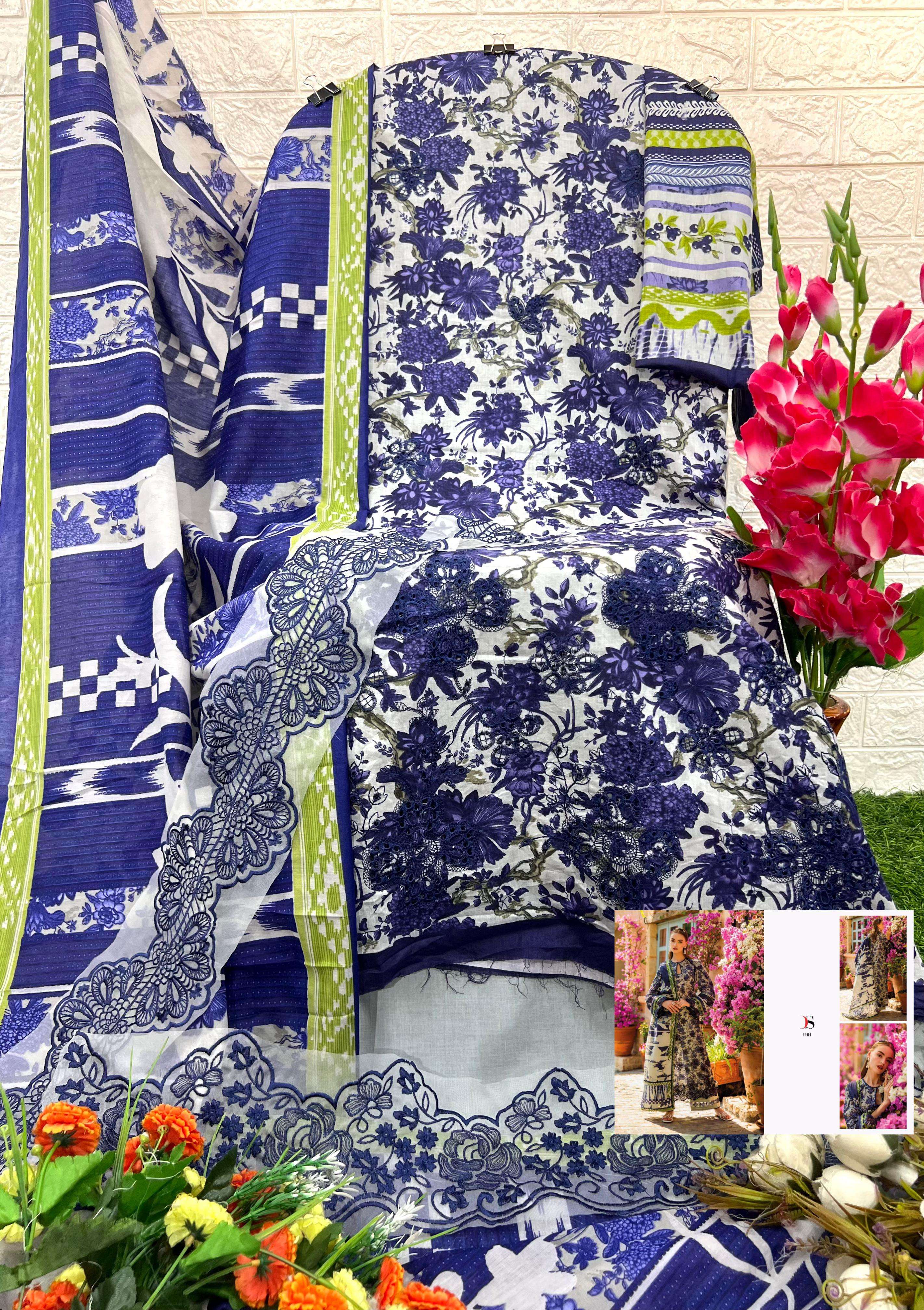 DEEPSY SUITS ELAF CHIKANKARI PREMIUM LAWN 26