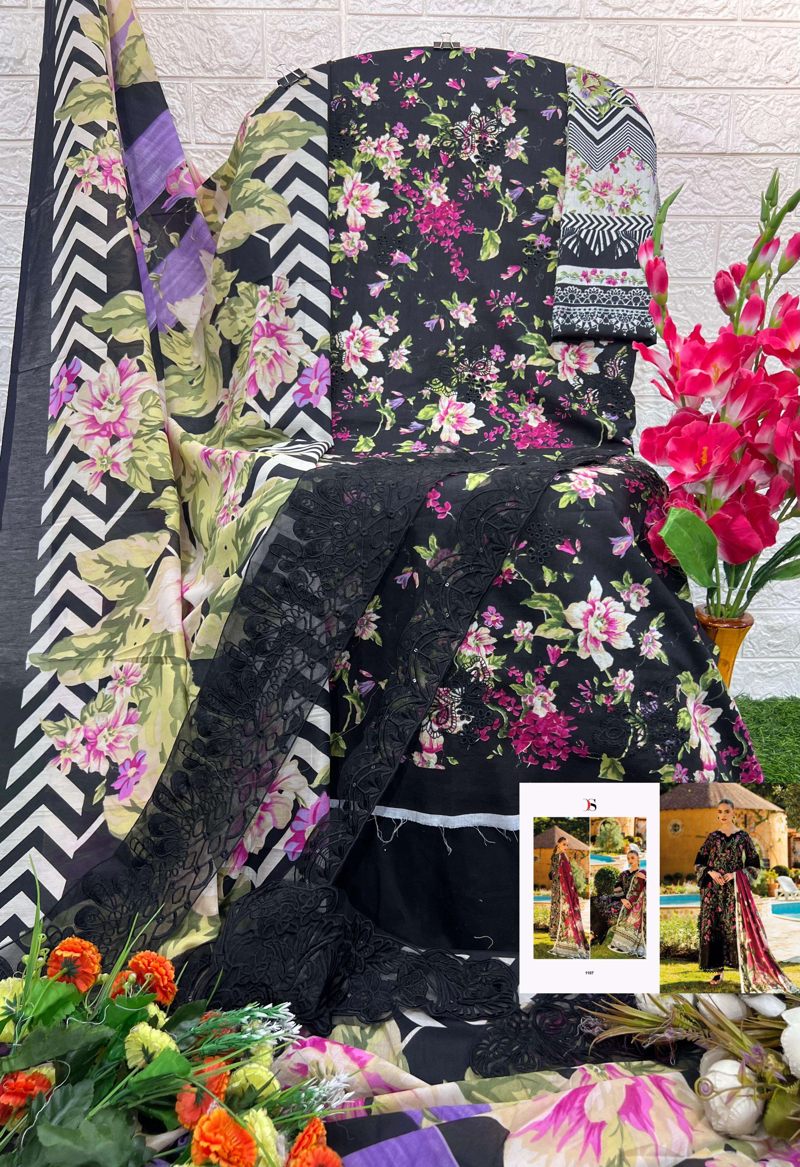 DEEPSY SUITS ELAF CHIKANKARI PREMIUM LAWN 26