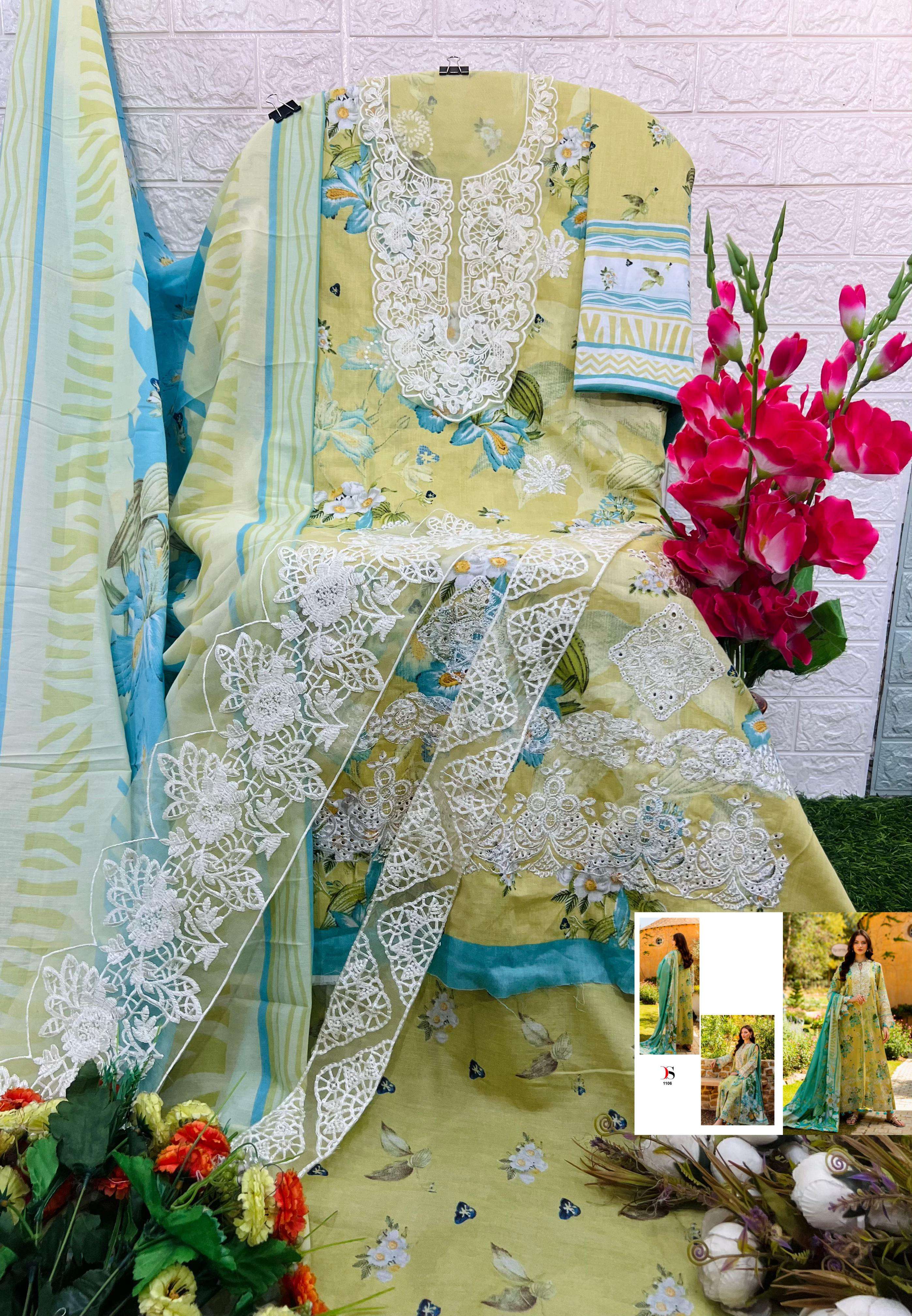DEEPSY SUITS ELAF CHIKANKARI PREMIUM LAWN 26