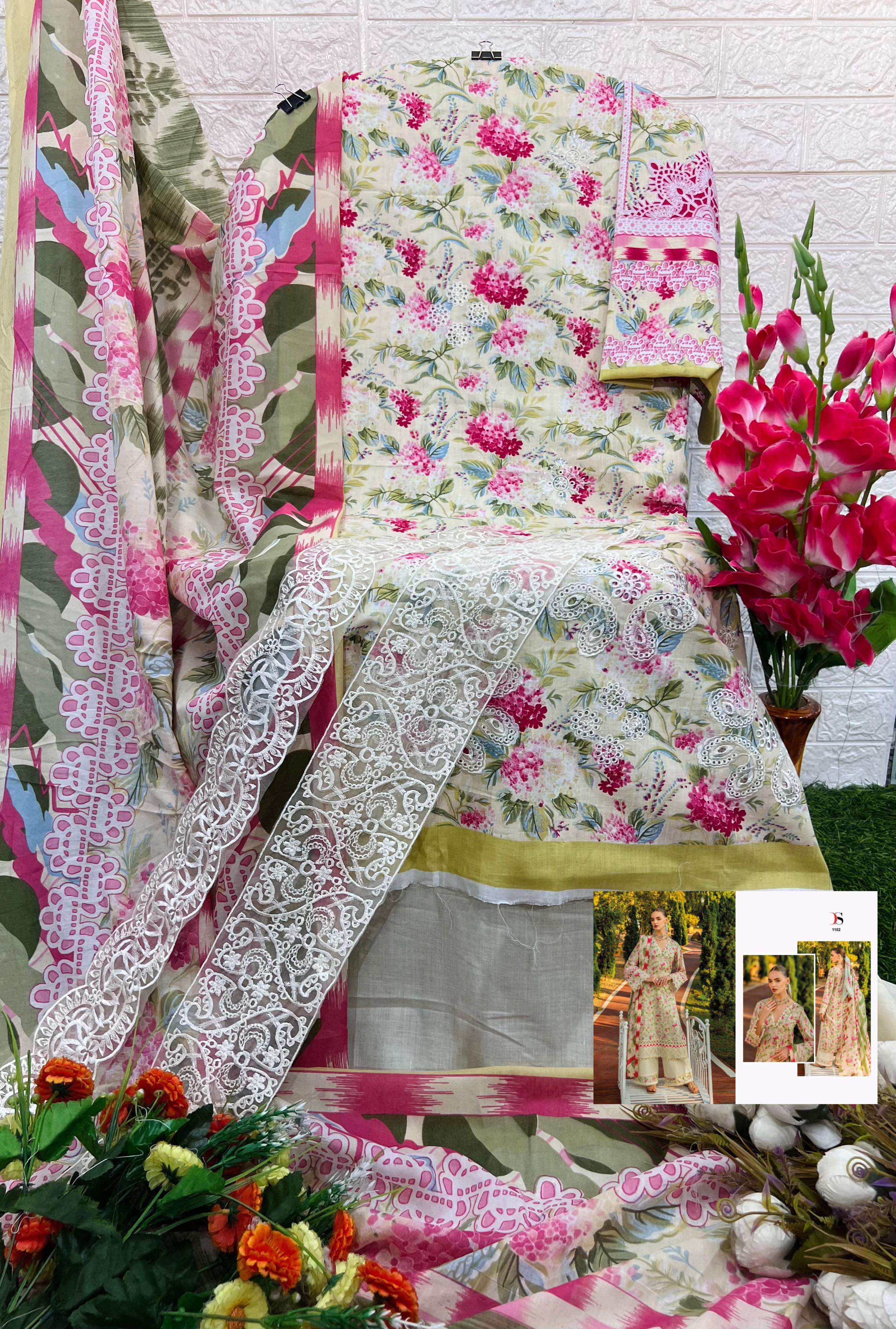 DEEPSY SUITS ELAF CHIKANKARI PREMIUM LAWN 26