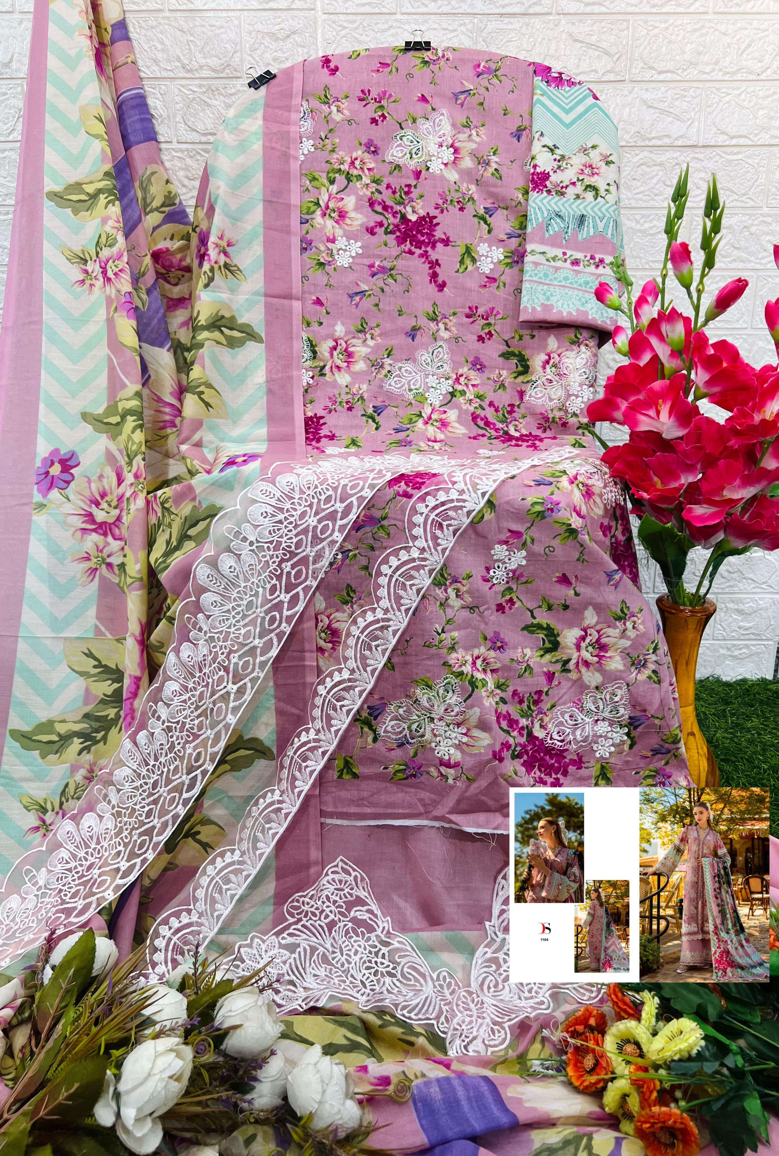 DEEPSY SUITS ELAF CHIKANKARI PREMIUM LAWN 26