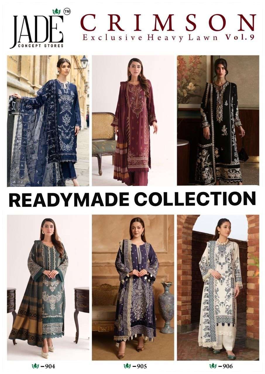 JADE CRIMSON EXCLUSIVE HEAVY LAWN COLLECTION VOL 9 READY MADE COLLECTION